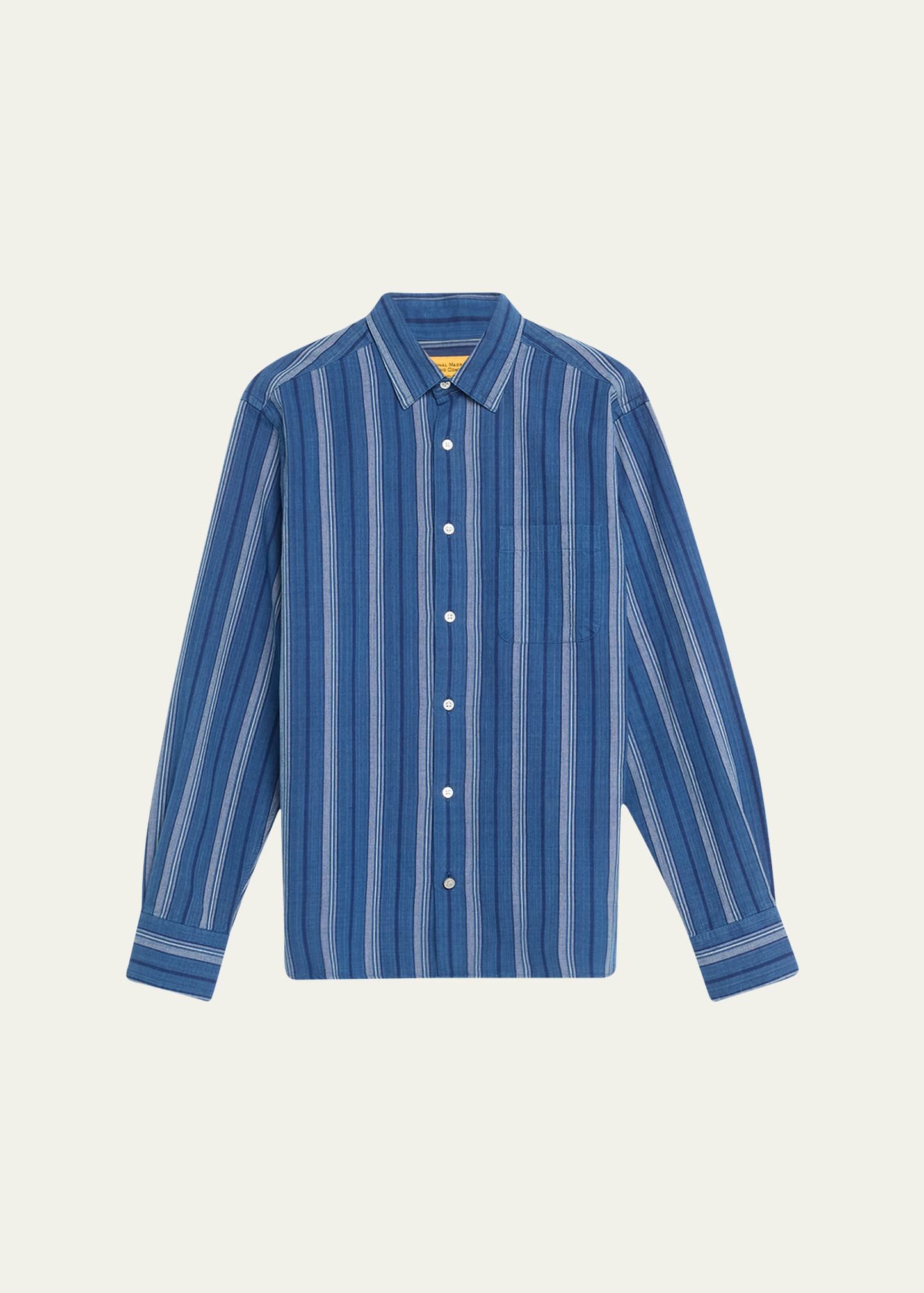 Shop Original Madras Trading Co. Men's Striped Sport Shirt In 07 - Bluelight Bl