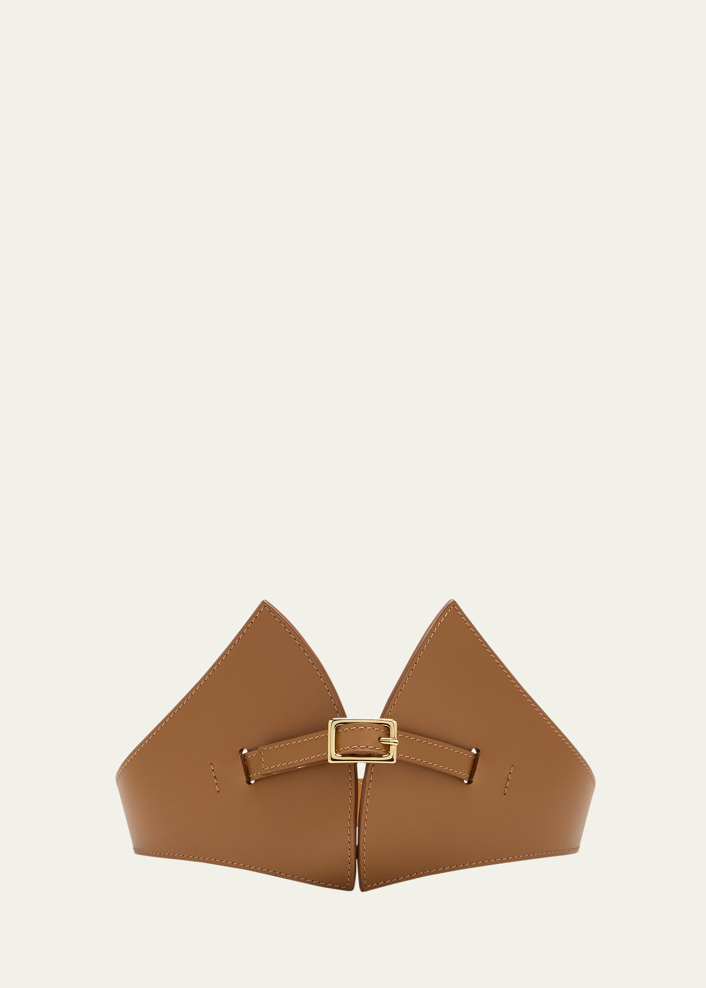Vaincourt Paris La Remarquable Wide Leather Belt In Camel