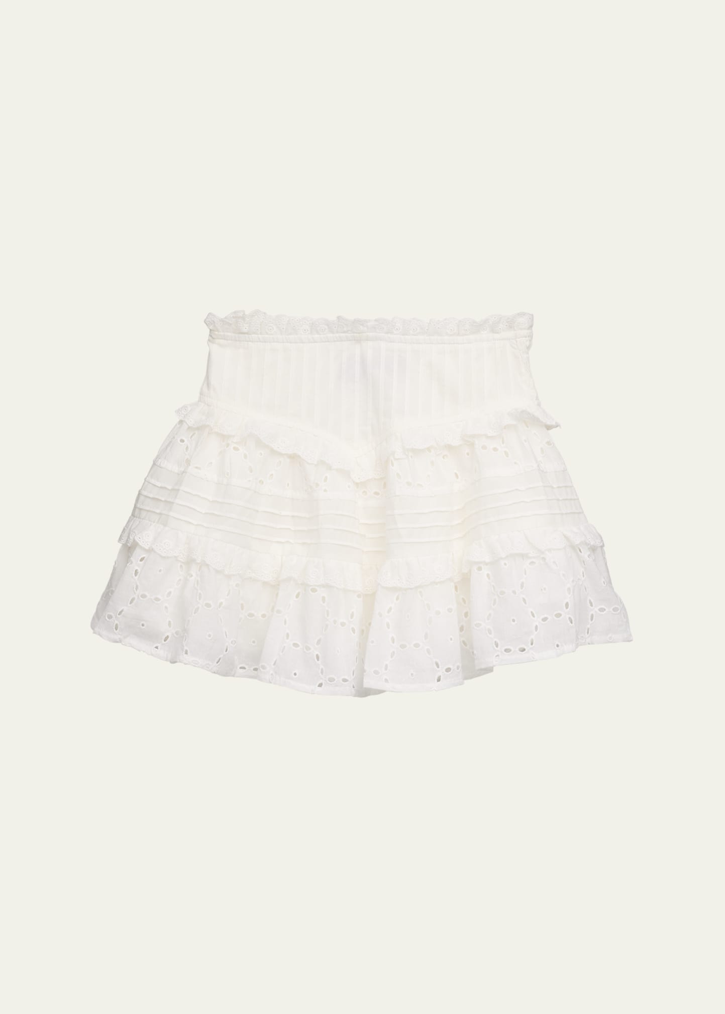 Katiej Nyc Kids' Girl's Tween Willow Eyelet Lace Skirt In White