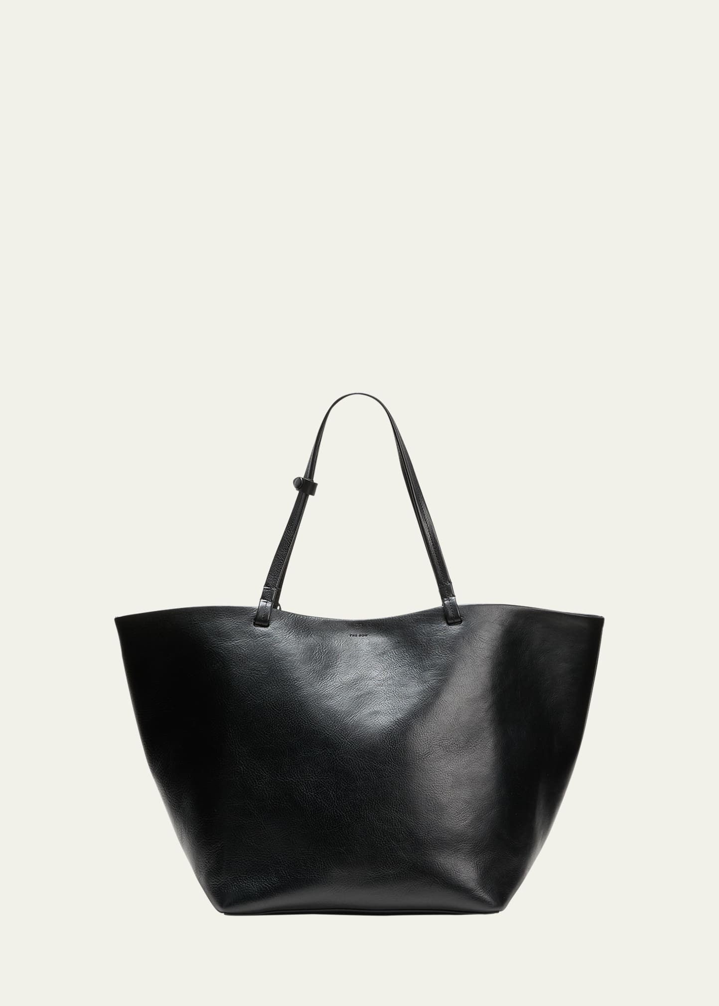 The Row Men's Xl Park Grained Leather Tote Bag In Black Ans Bas