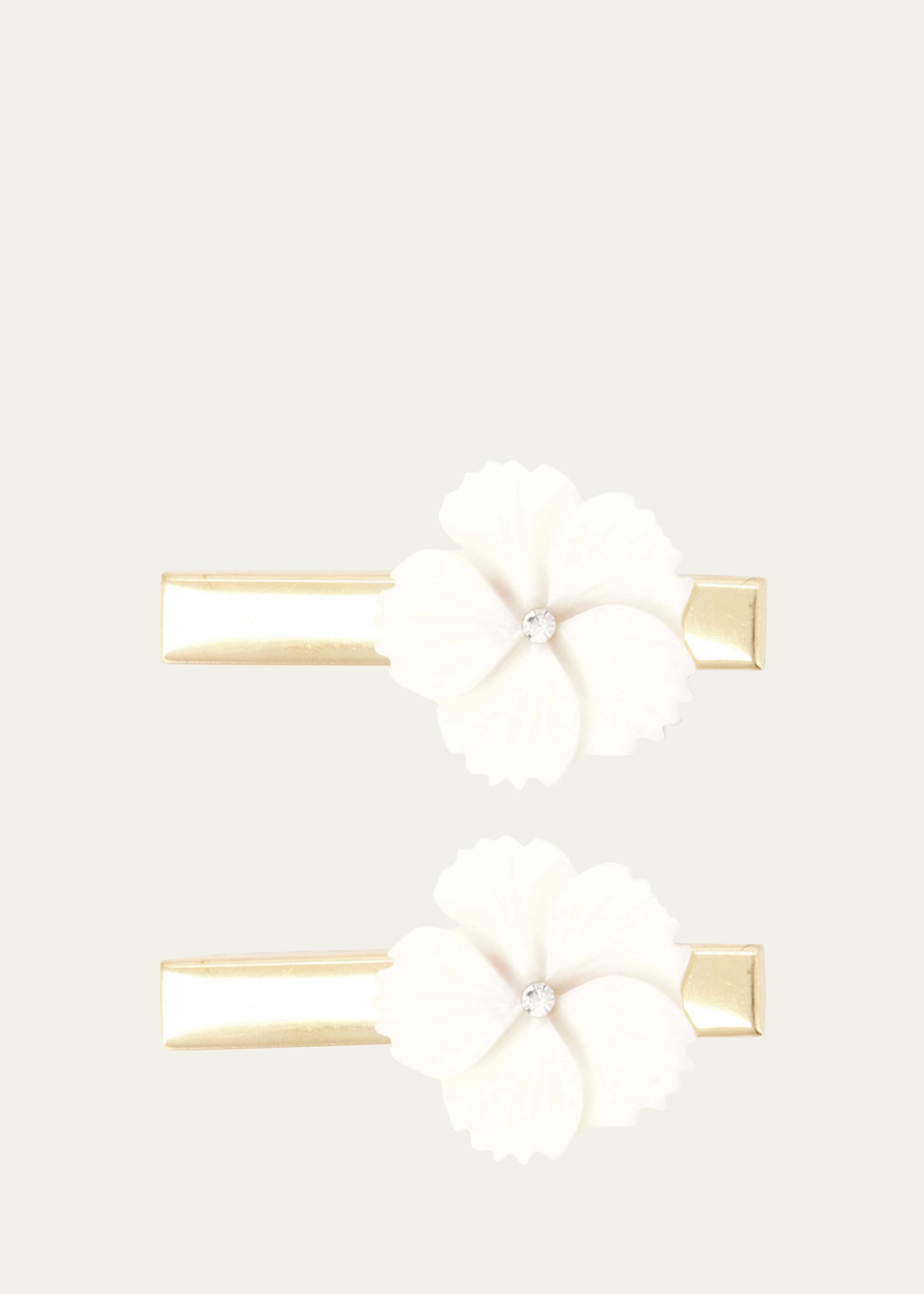 Tartine Et Chocolat Kids' Girl's Pack Of 2 Floral Barettes In White