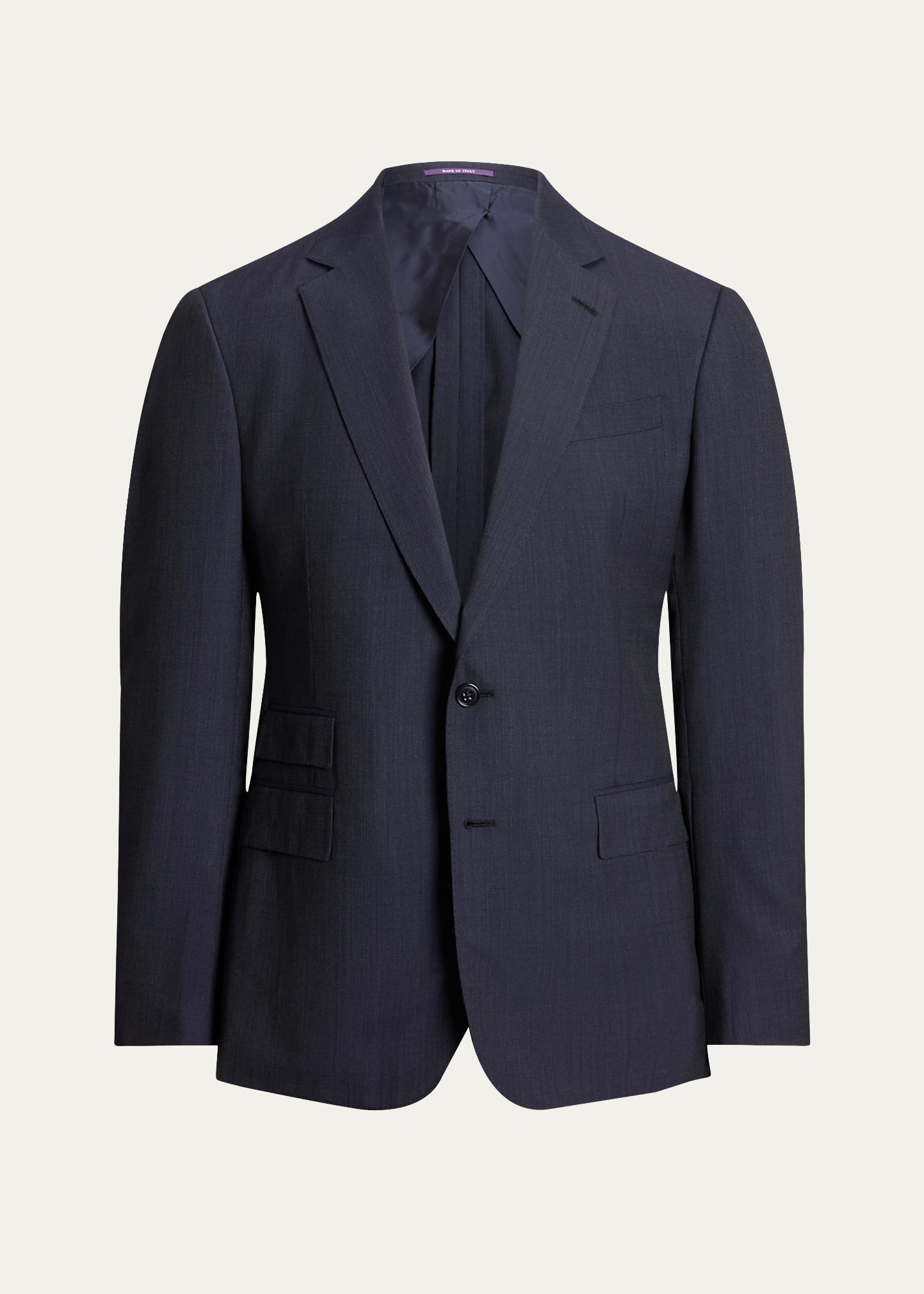 Shop Ralph Lauren Purple Label Men's Kent Hand-tailored Nailhead Suit In Blue