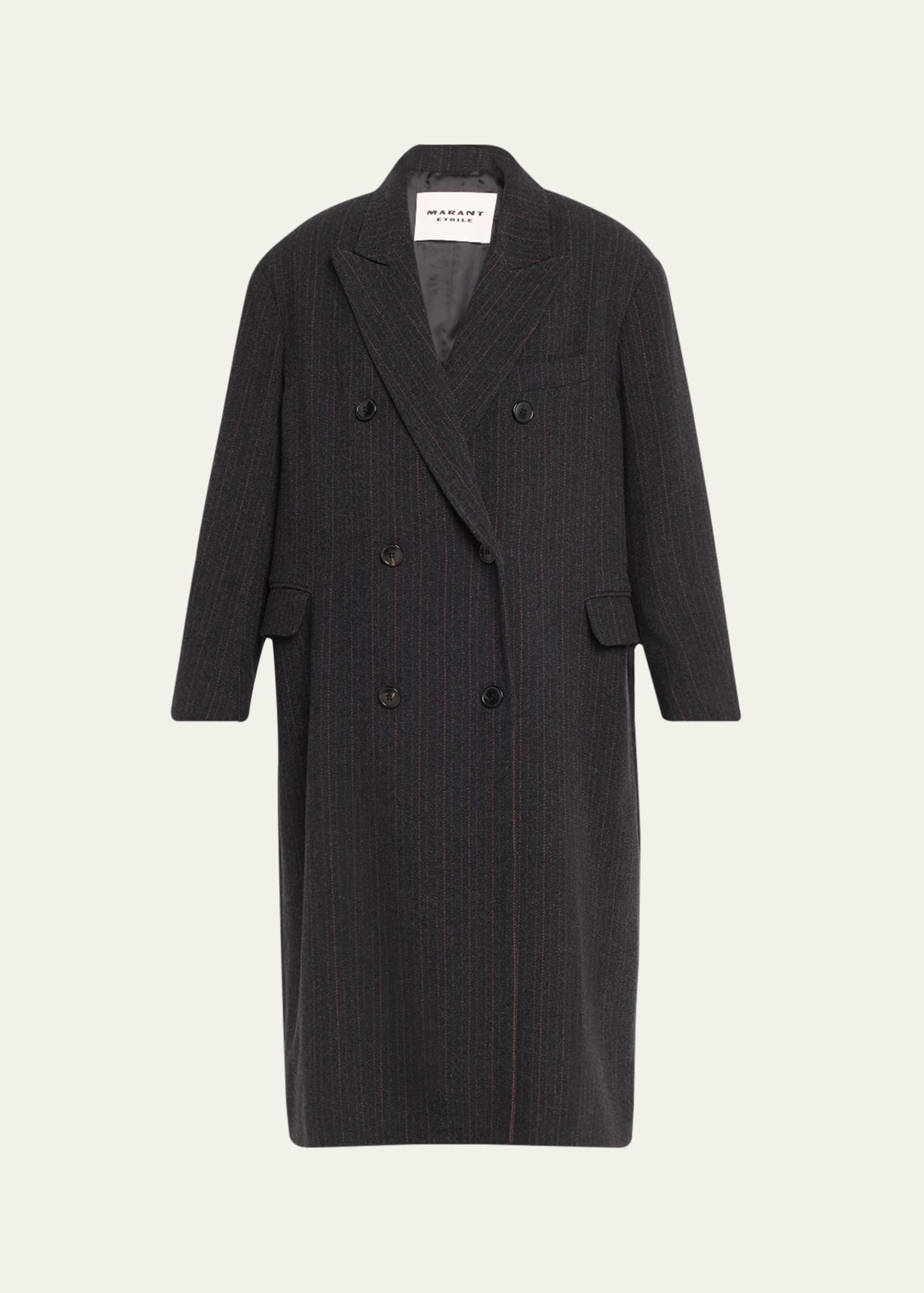 Isabel Marant Étoile Lexana Stripe Top Coat In Midnight