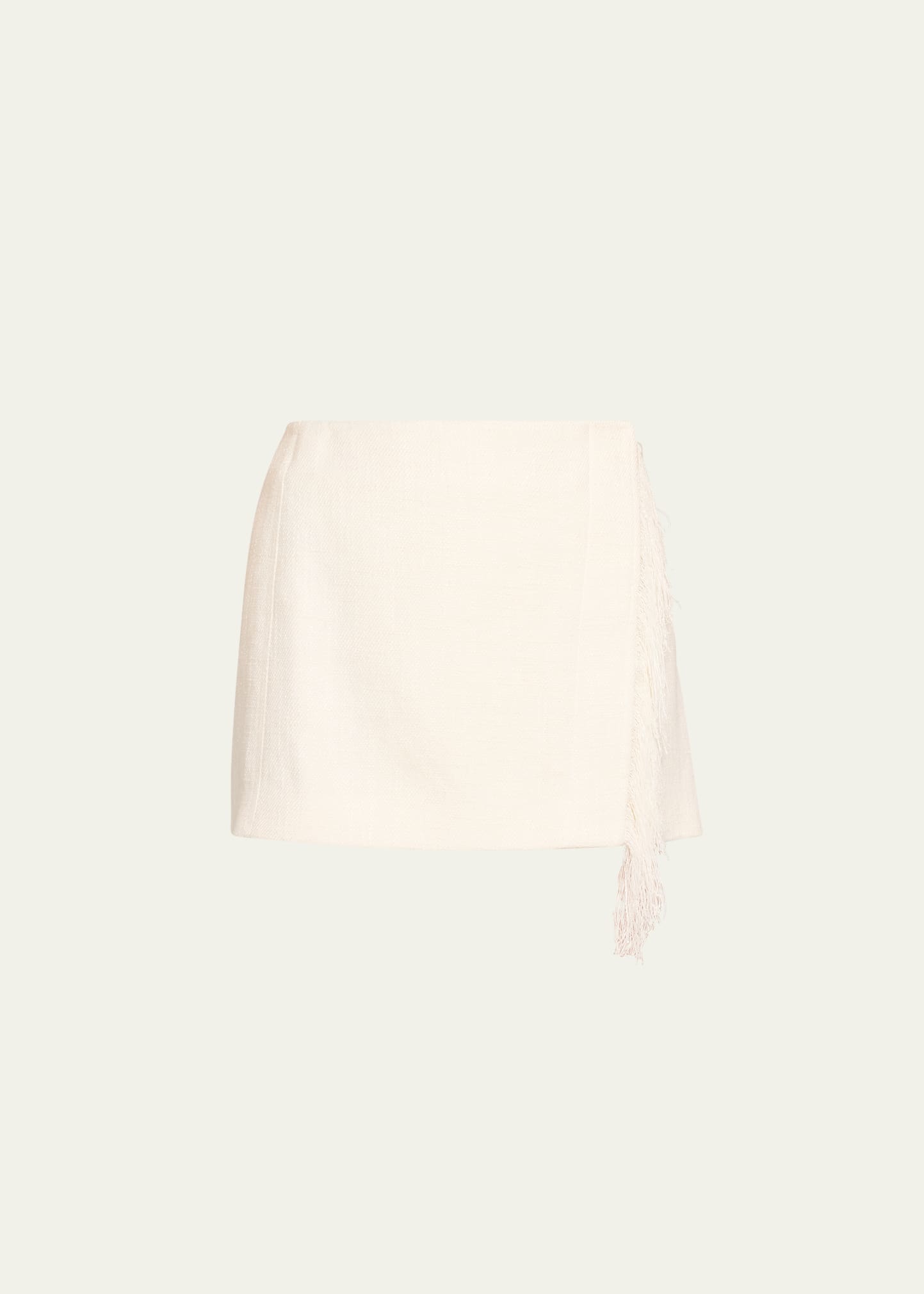 Shop A.l.c Kelley Fringe Mini Skirt In Cream