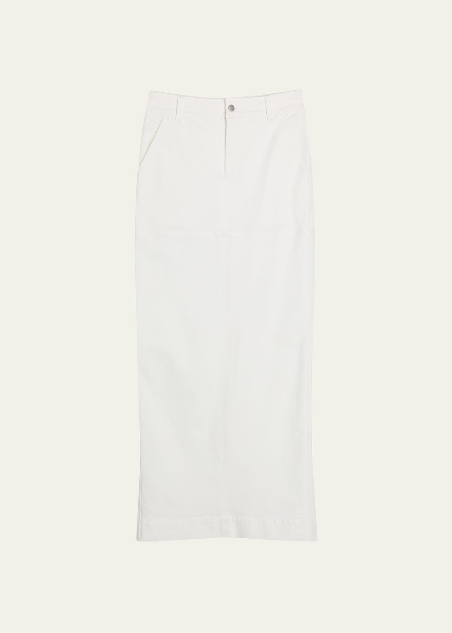 Shop A.l.c Hunter Denim Maxi Skirt In White