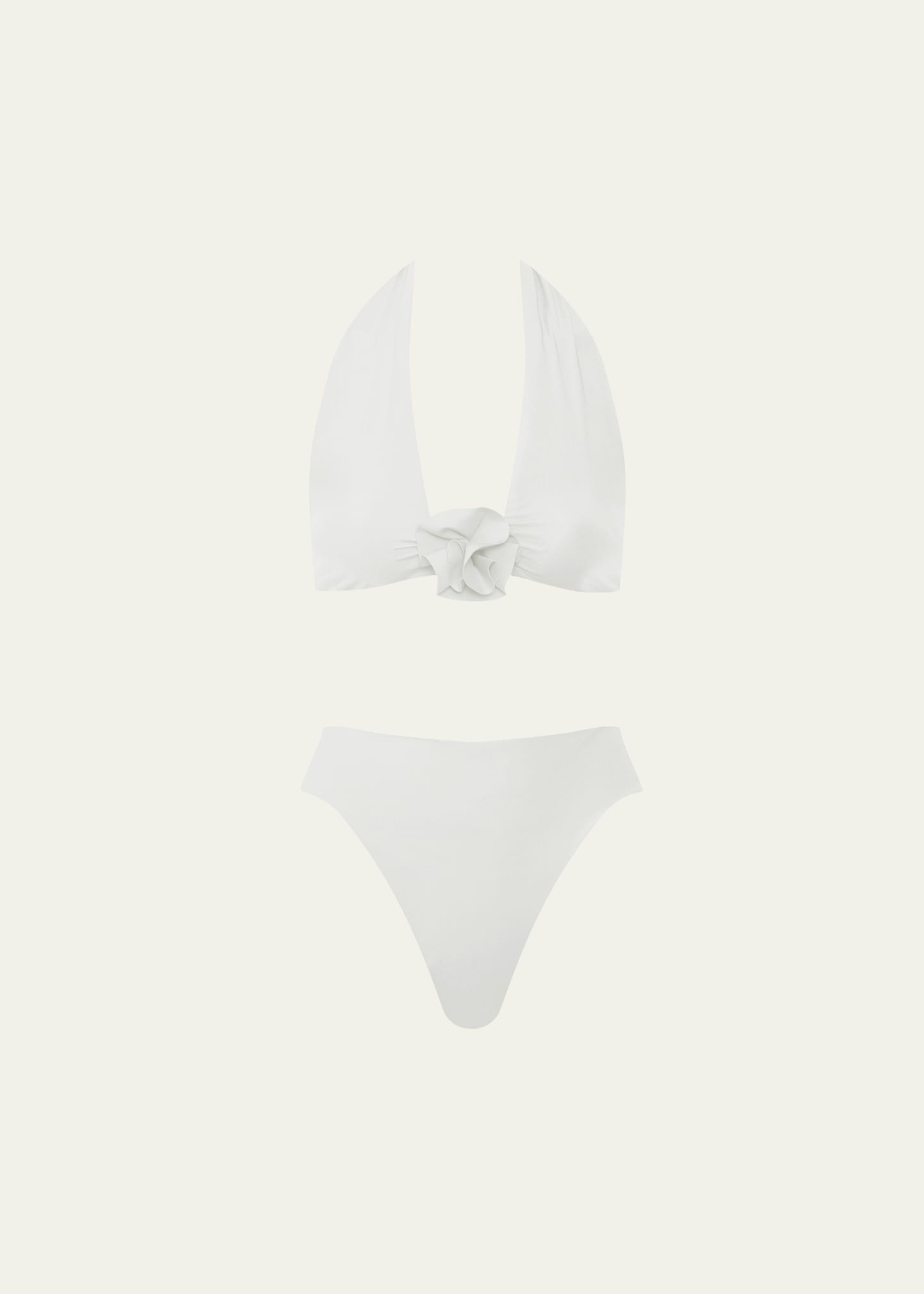 Shop Maygel Coronel Lebrija Two-piece Bikini Set In Off White