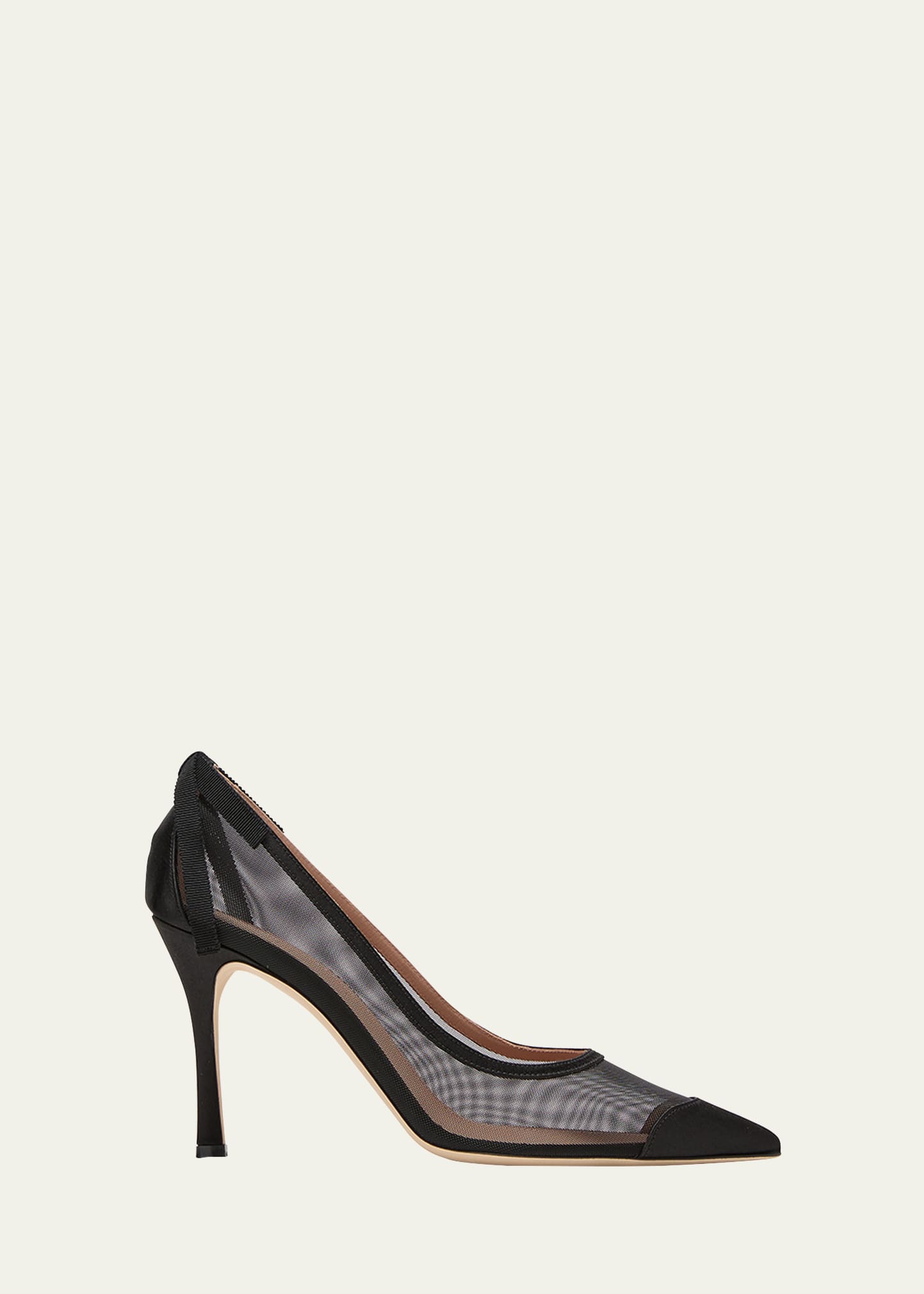 Liberty Satin Mesh Stiletto Pumps