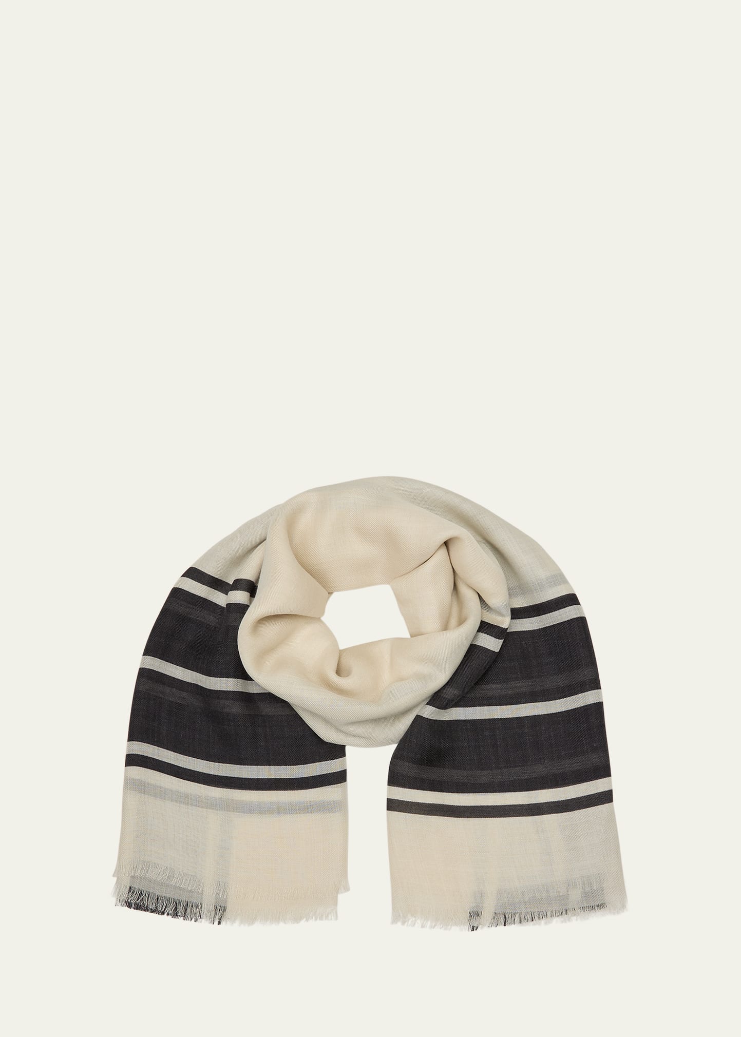 Shop Totême Wool Silk Pareo/blanket Scarf In Black 001