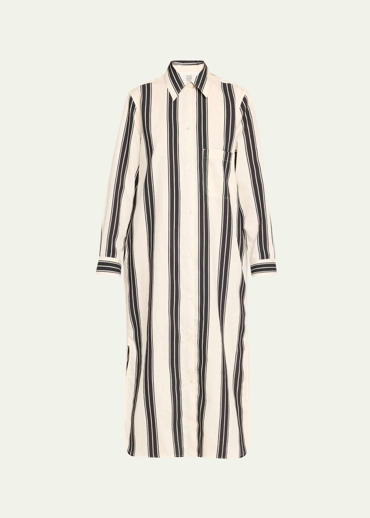 Jacquard Striped Tunic Shirtdress