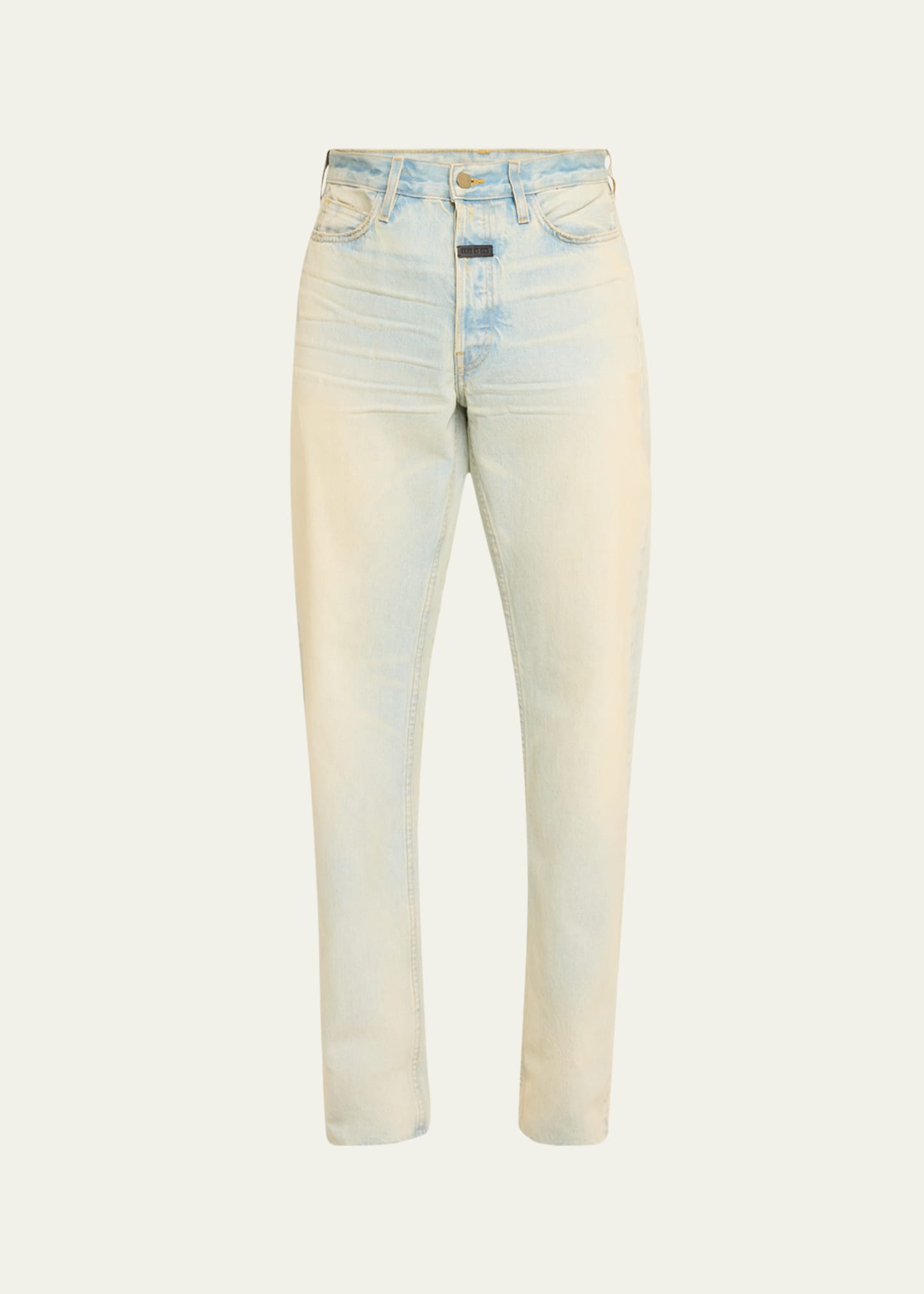 Men's Washed Straight-Leg Jeans