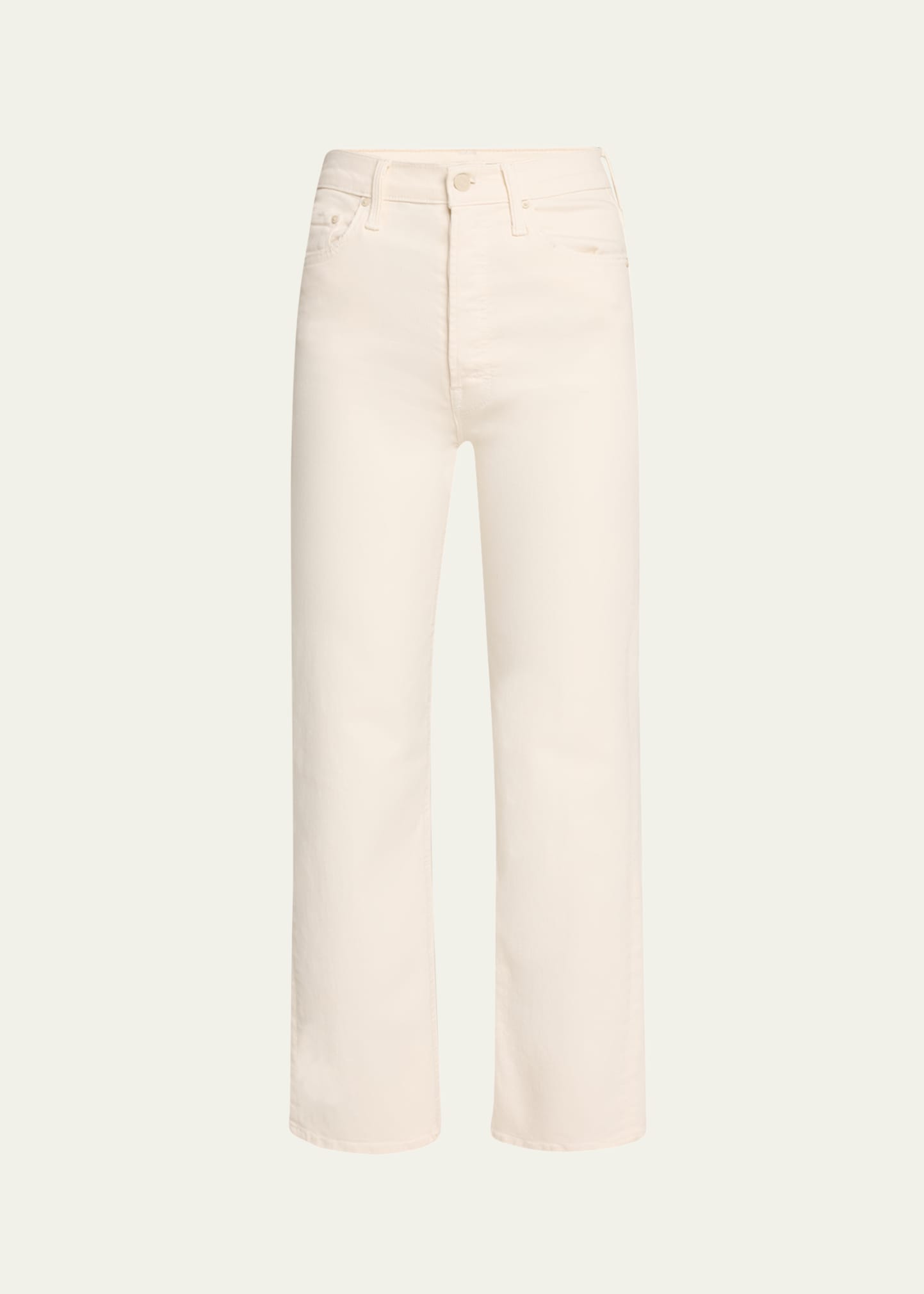 Shop Mother The Tripper Ankle Jeans In Cream Puff