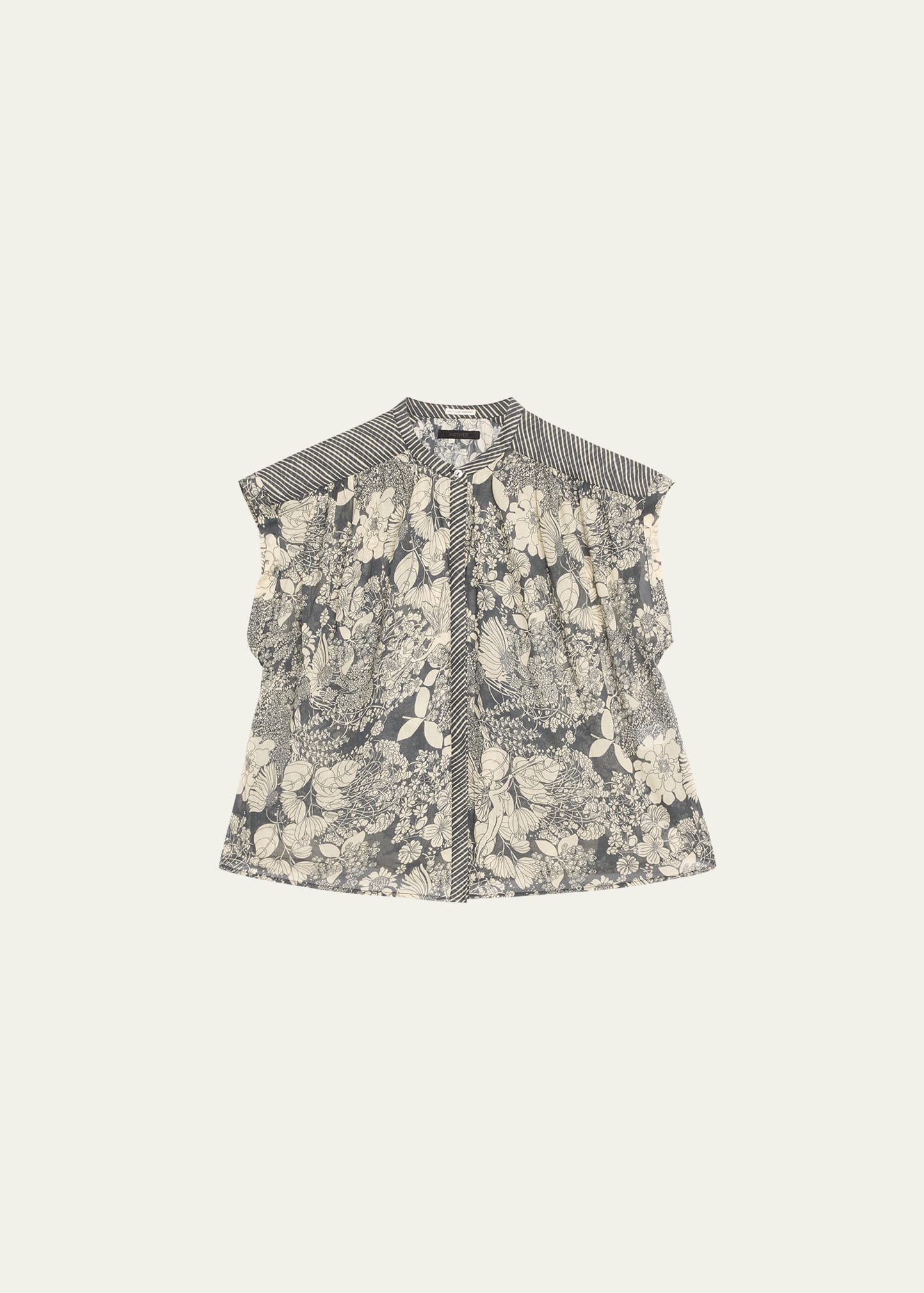 Shop Mother The Slow Ride Button-front Shirt In French Fai