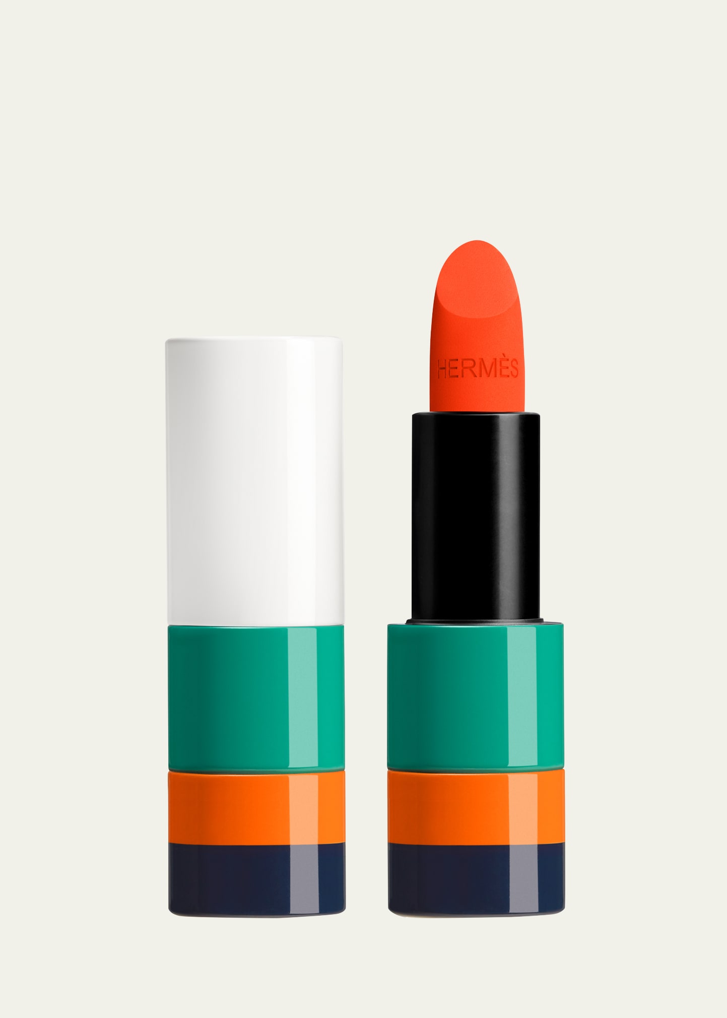 Hermes Rouge  Matte Lipstick, 44 Orange Neon In White