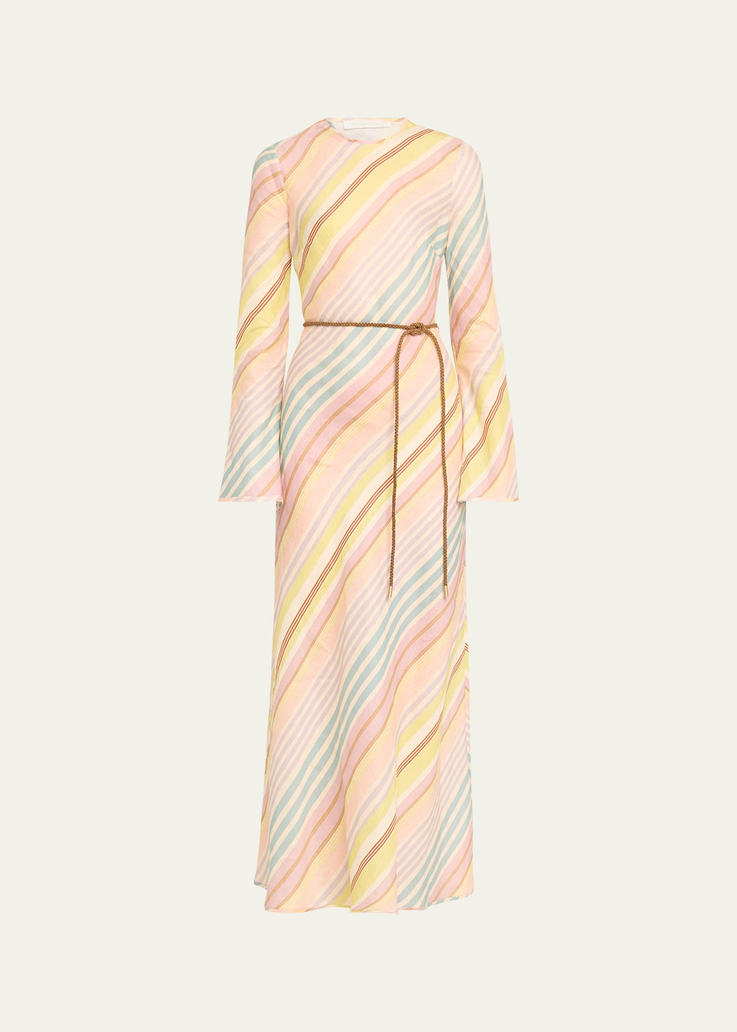 Halliday Striped Bias Maxi Dress