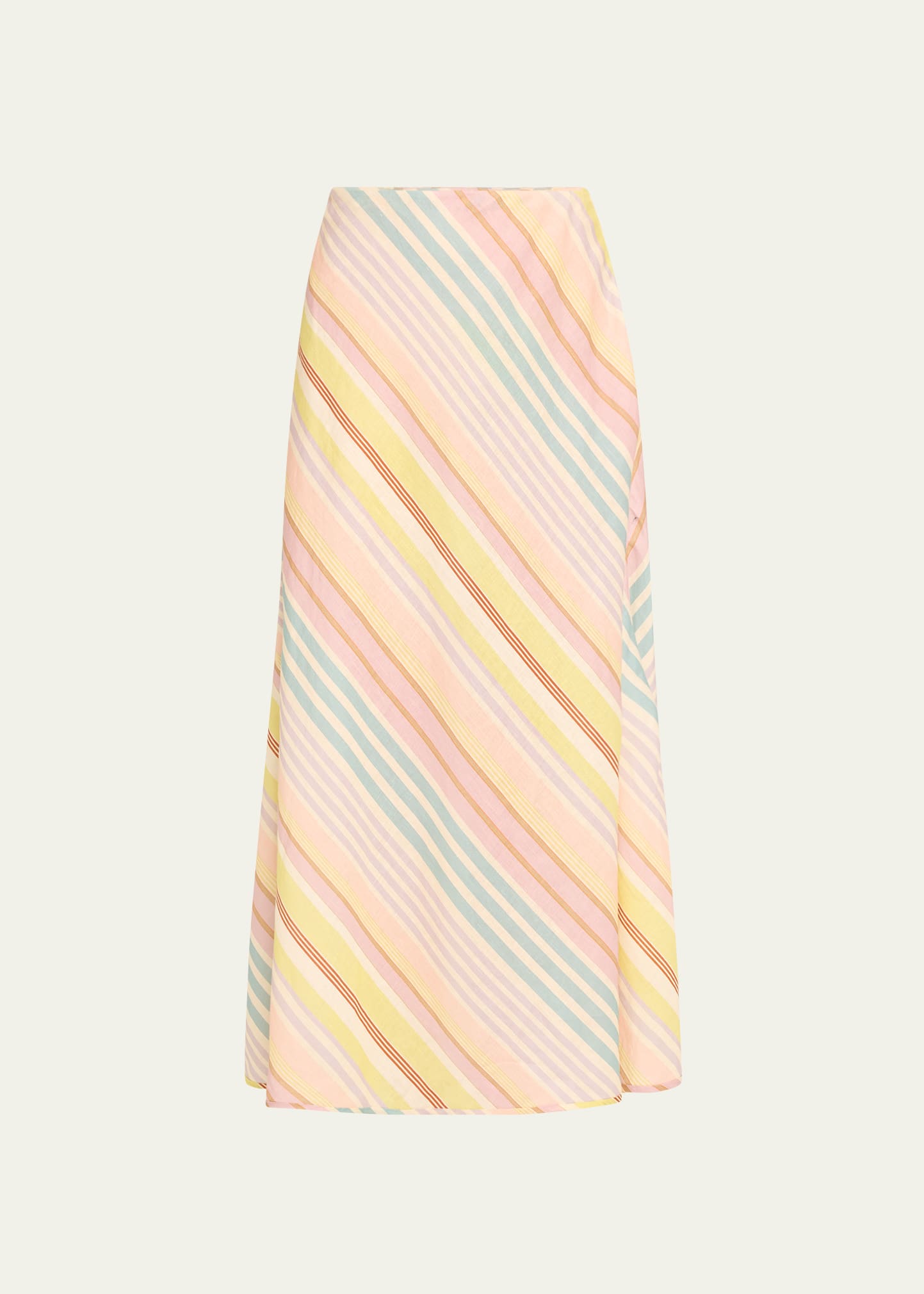 Halliday Striped Bias Maxi Skirt