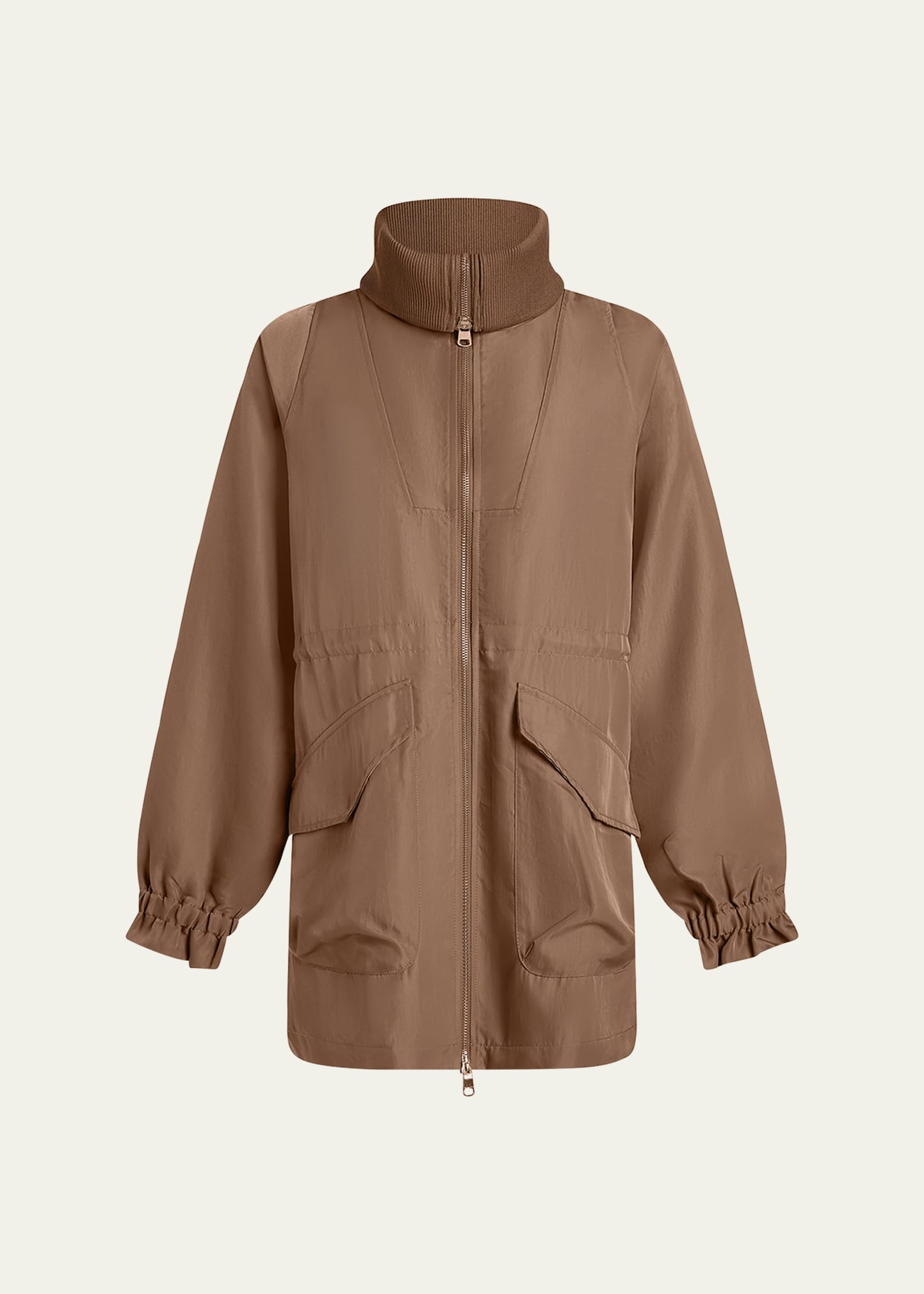 Shop Varley Alison Utility Jacket In Taupe Stone