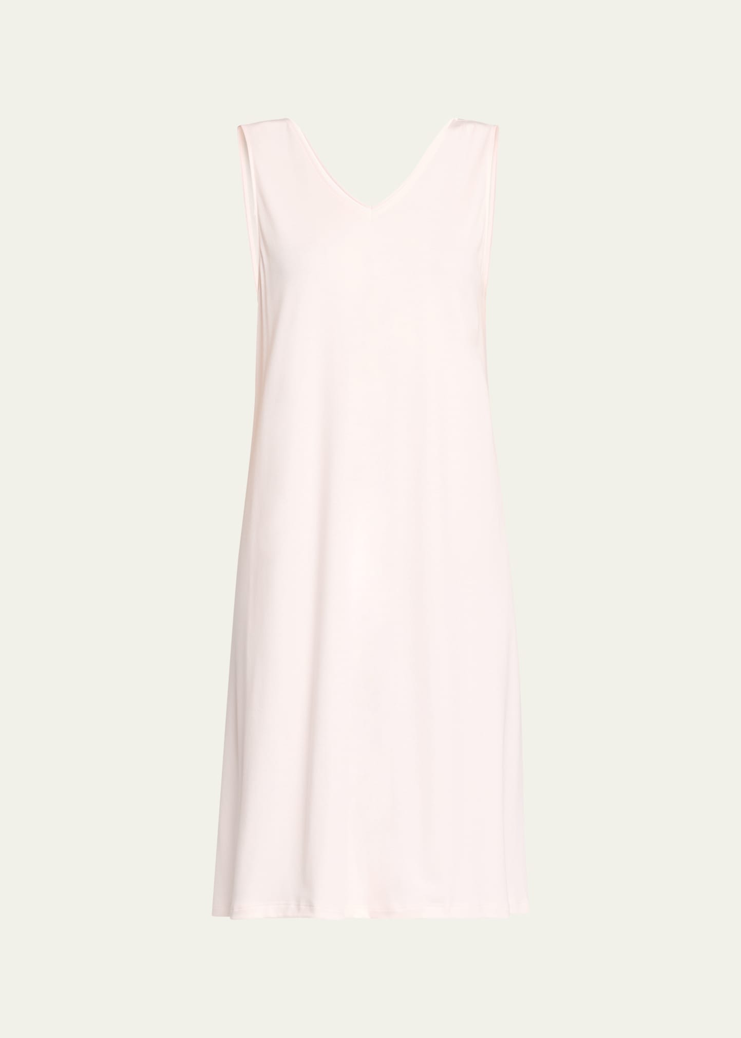 Shop Hanro Emma V-neck Cotton Tank Nightgown In Morning Glow