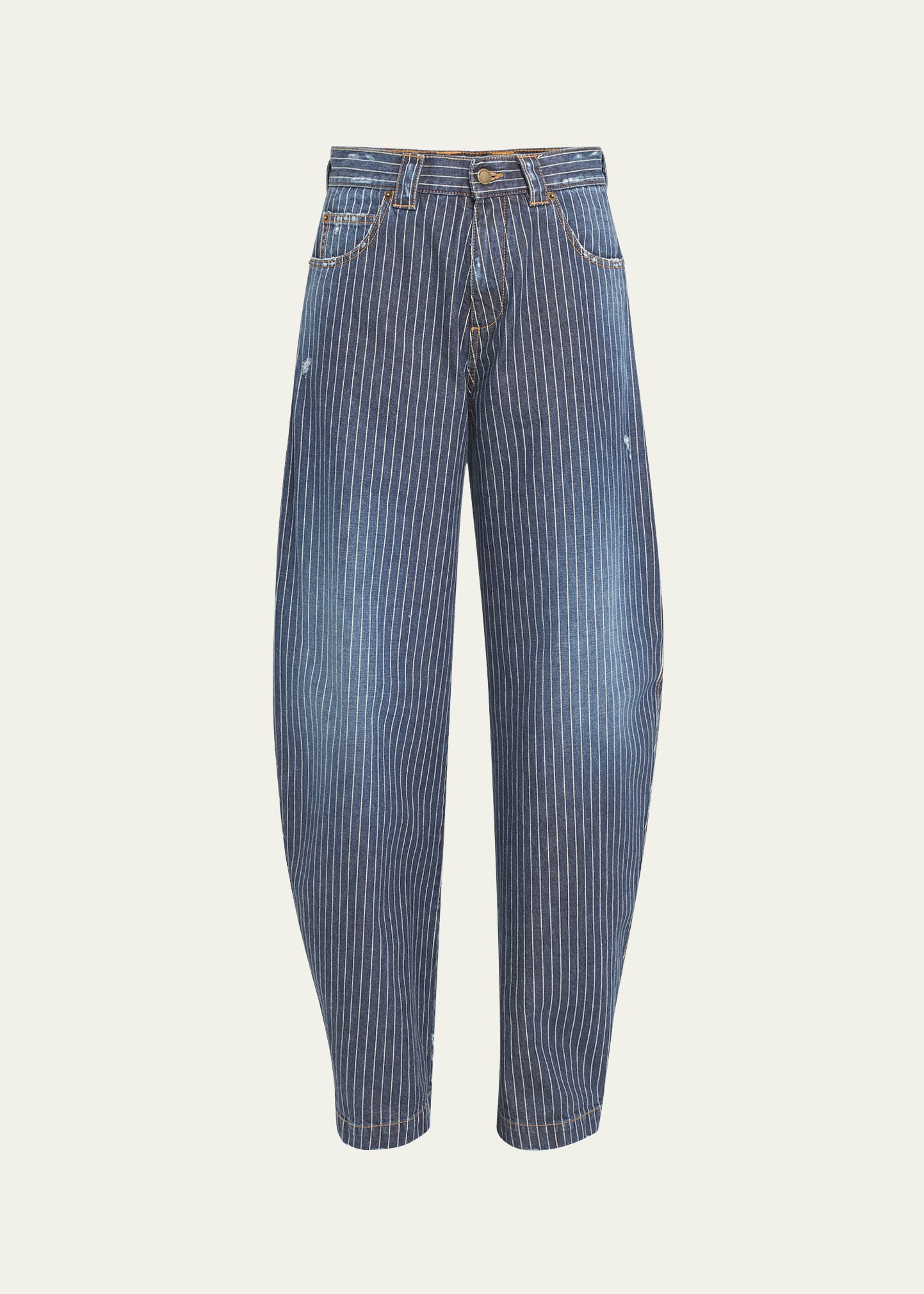Audrey Pinstripe Carpenter Jeans