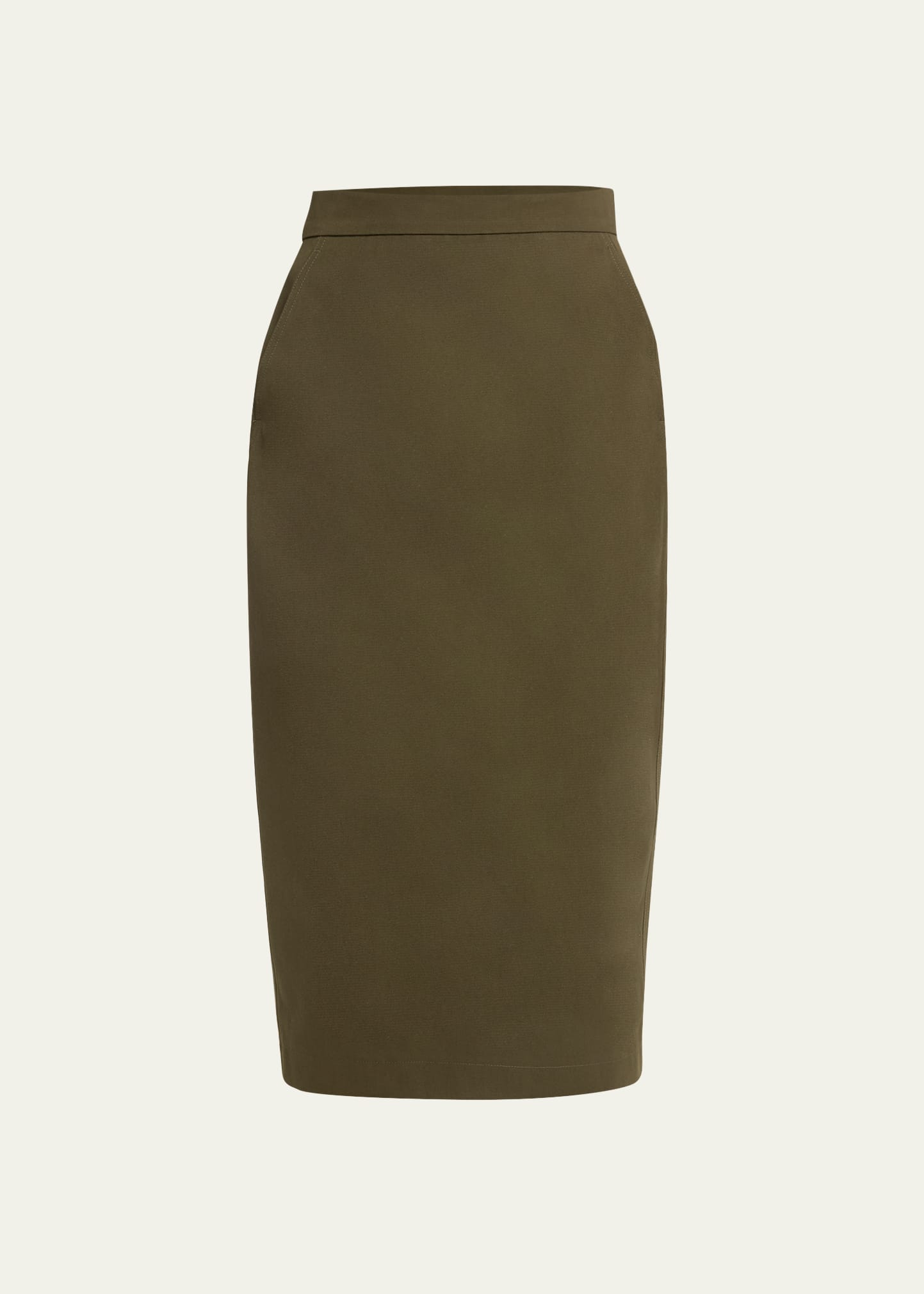 Max Mara Gonna Cognac In Olive Green