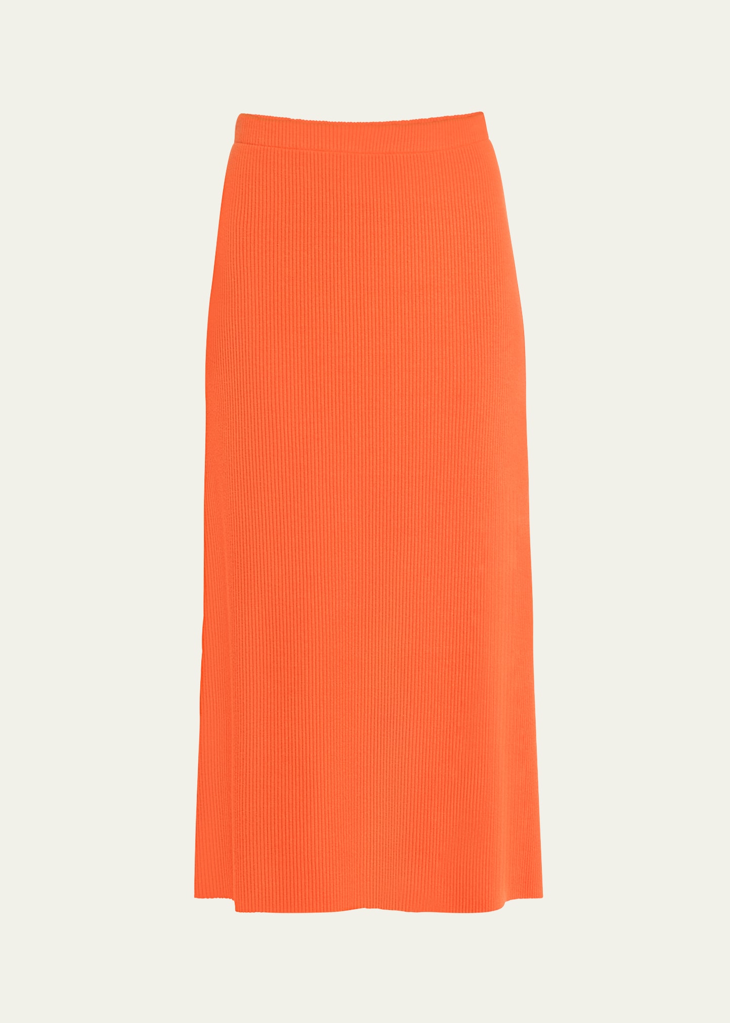 Vince Ribbed Knit Midi Skirt In Ruby Dusk