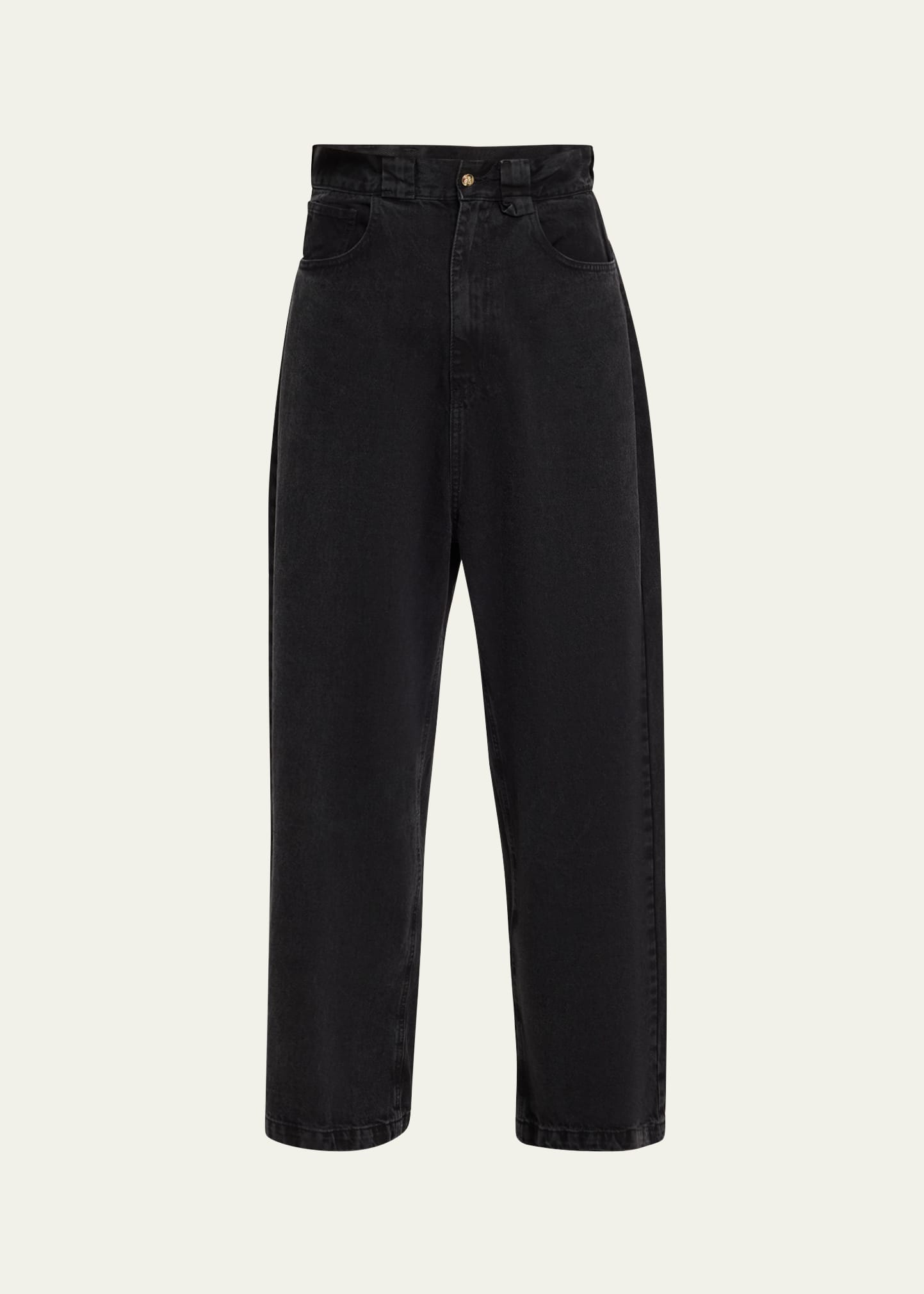 Shop Willy Chavarria Men's Santee Alley Wide-leg Jeans In Black
