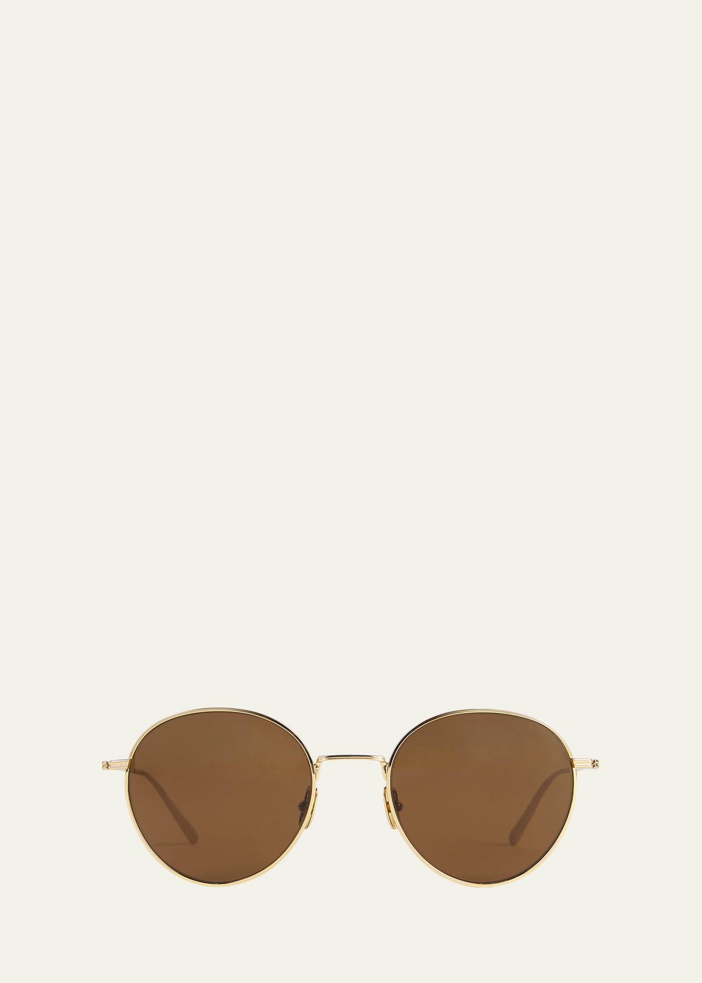 Shop Totême The Rounds Stainless Steel Round Sunglasses In Gold