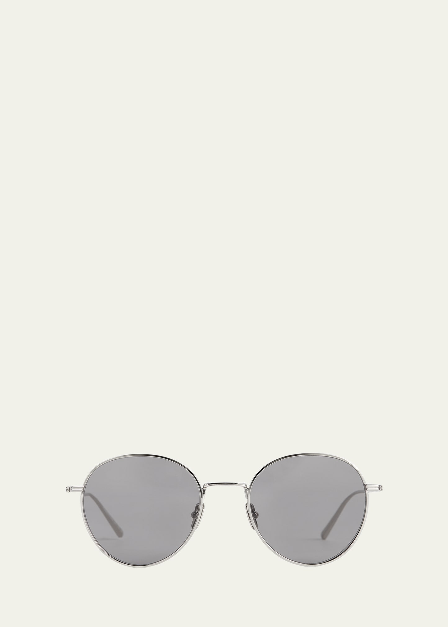 Totême The Rounds Stainless Steel Round Sunglasses In Gray