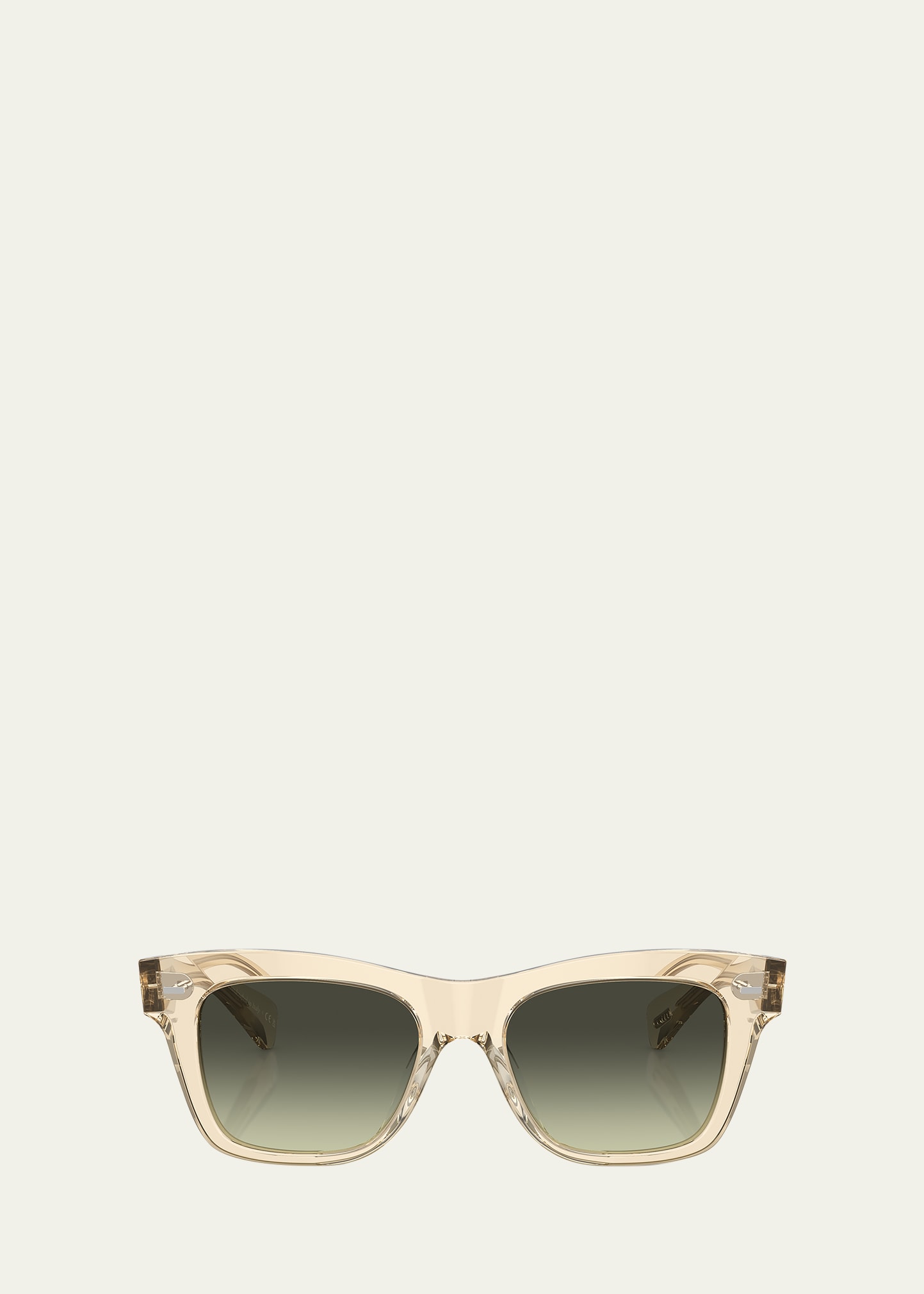 Shop Oliver Peoples Ms. Oliver Gradient Acetate Square Sunglasses In Green