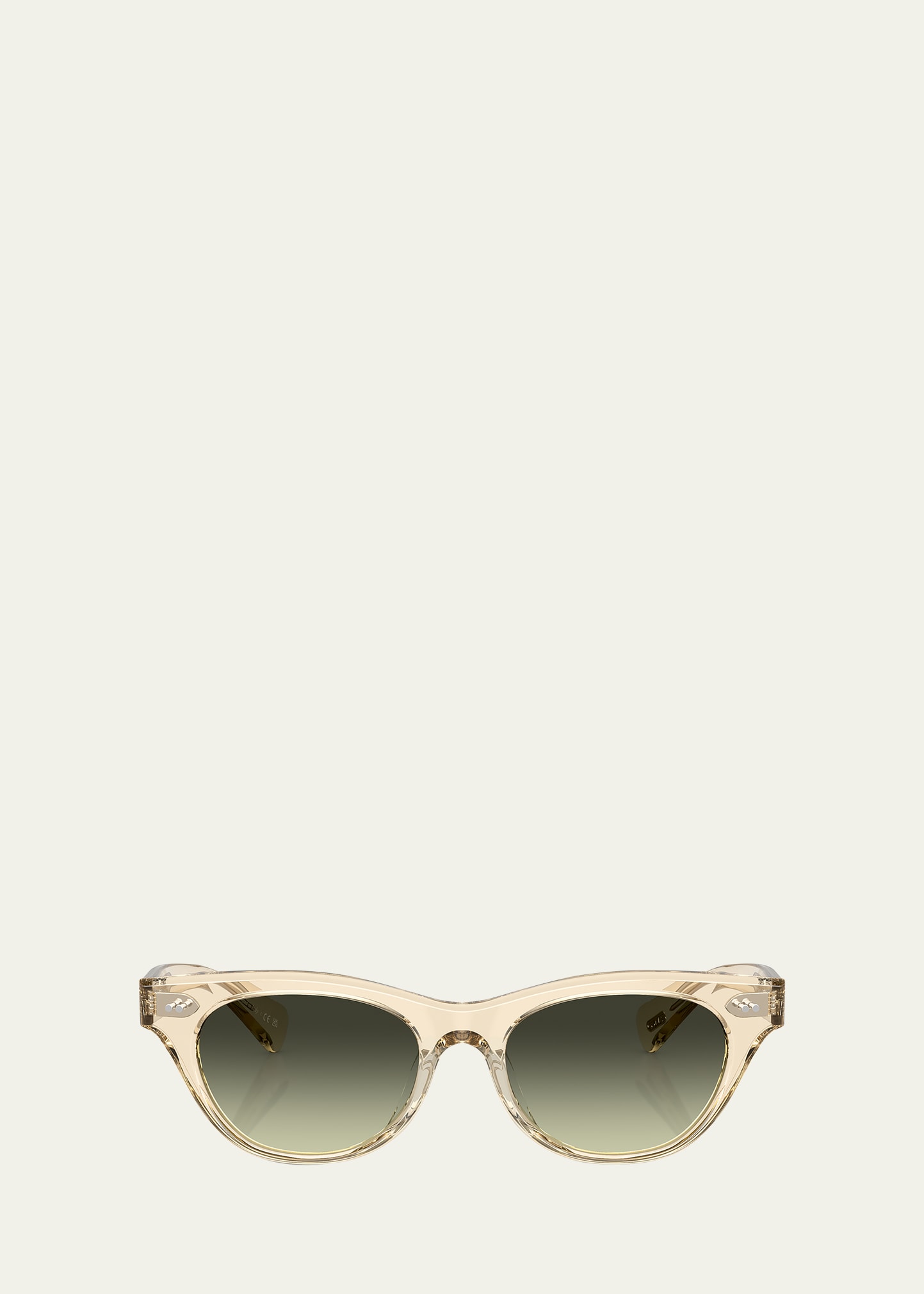 Oliver Peoples Avelin Gradient Acetate Butterfly Sunglasses In Green Grad