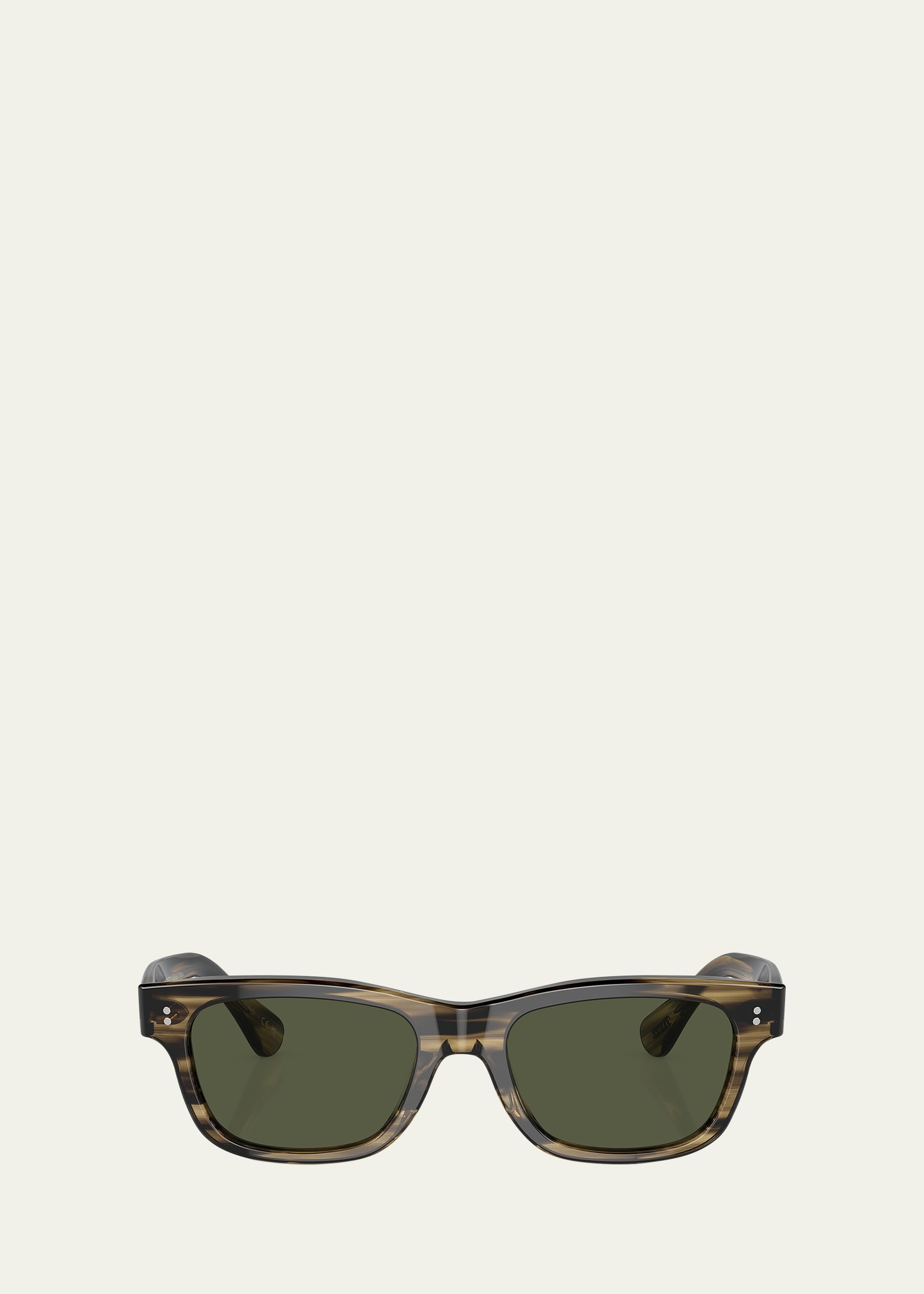 Shop Oliver Peoples Men's Rosson Sun Acetate Rectangle Sunglasses In Olive