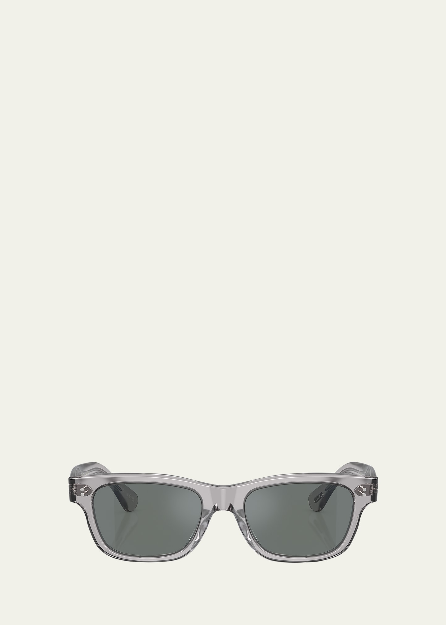 Shop Oliver Peoples Men's Rosson Sun Acetate Rectangle Sunglasses In Grey