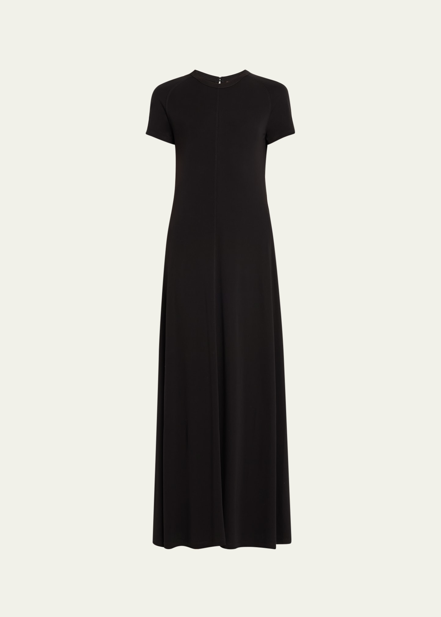 Shop Totême Fluid Jersey Maxi Dress In Black