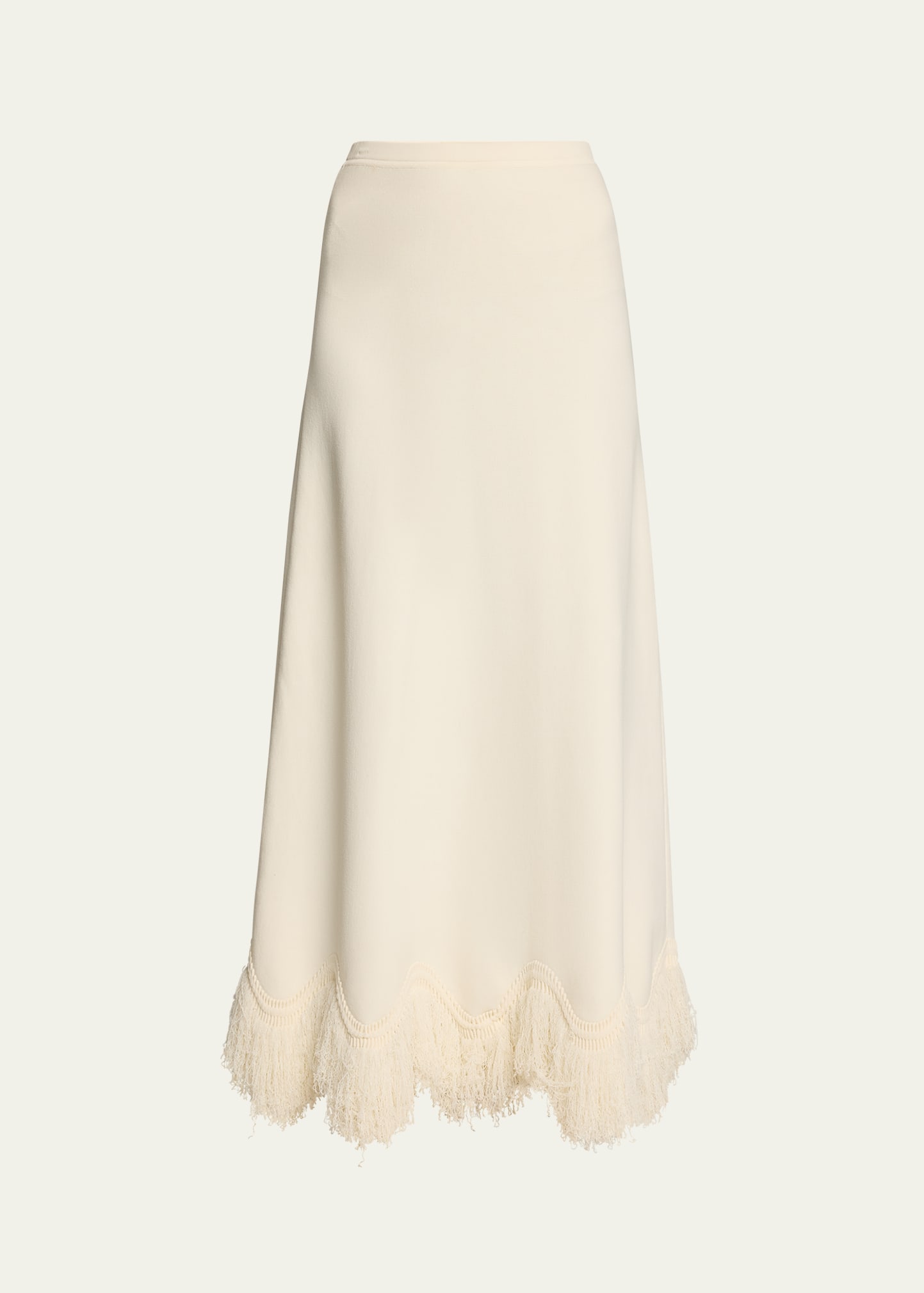 Ulla Johnson Paulina Fringed Maxi Skirt In White