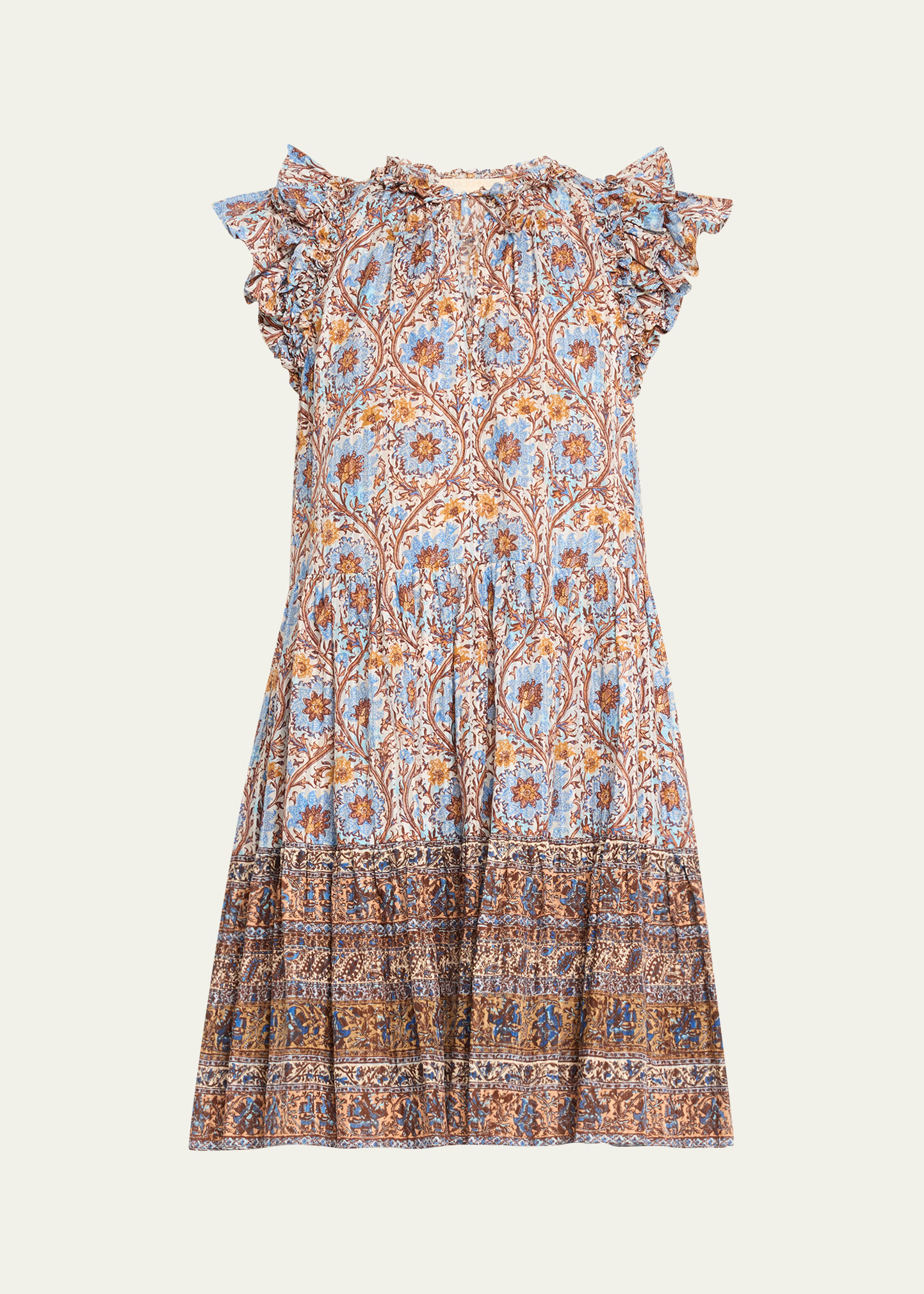 Coletta Flutter-Sleeve Mini Dress