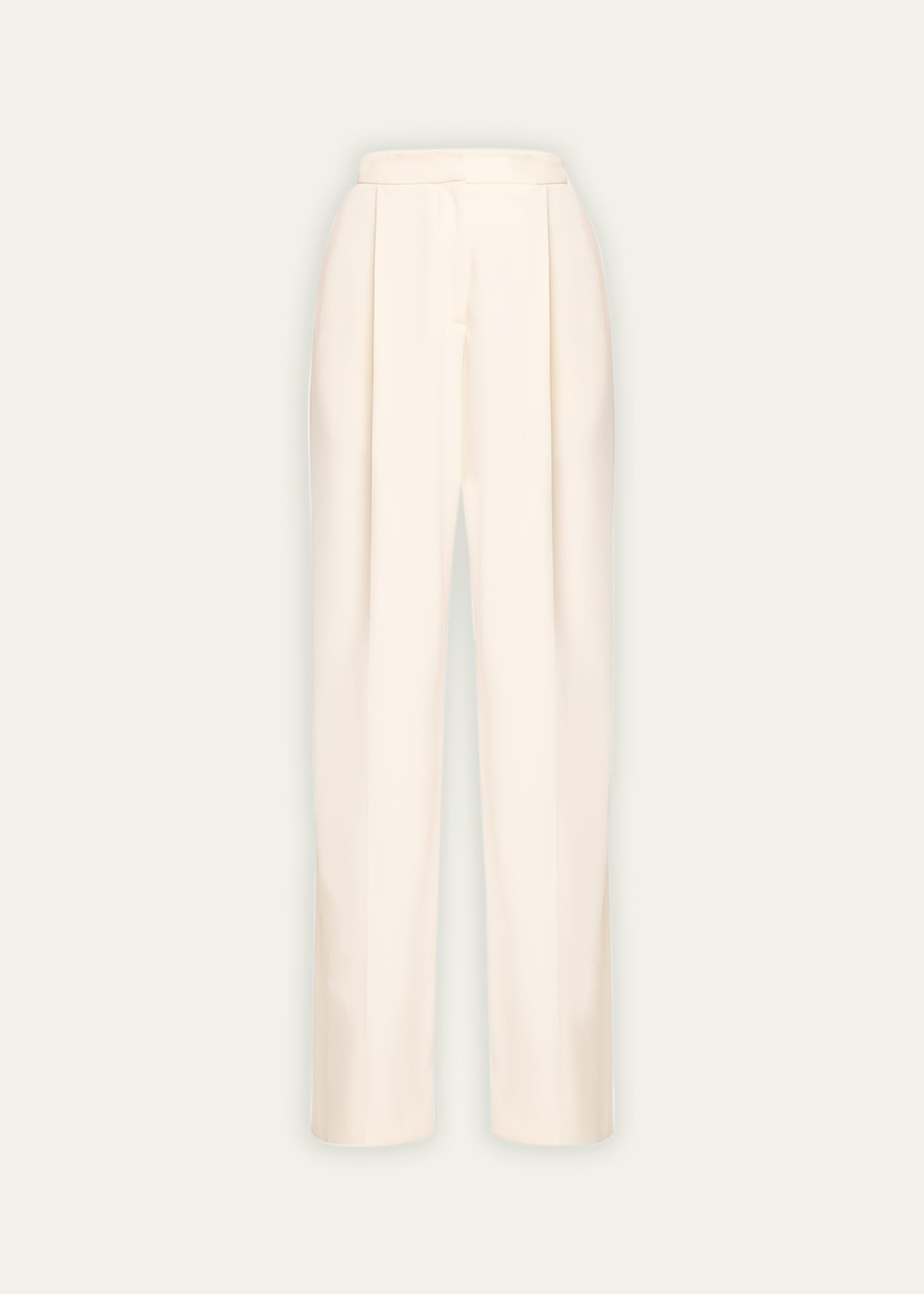 OSCAR DE LA RENTA WOOL PLEATED WIDE-LEG PANTS 