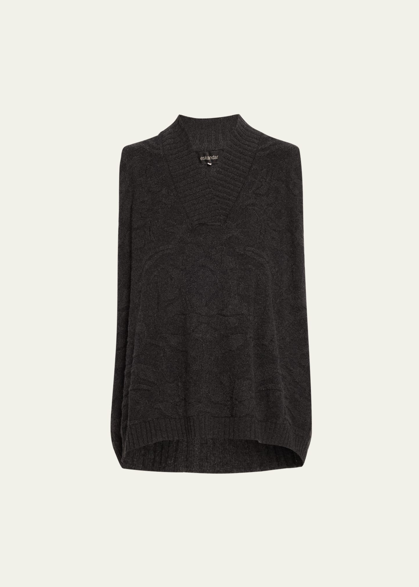 A-Line Sleeveless V-Neck Sweater (Mid Plus Length)