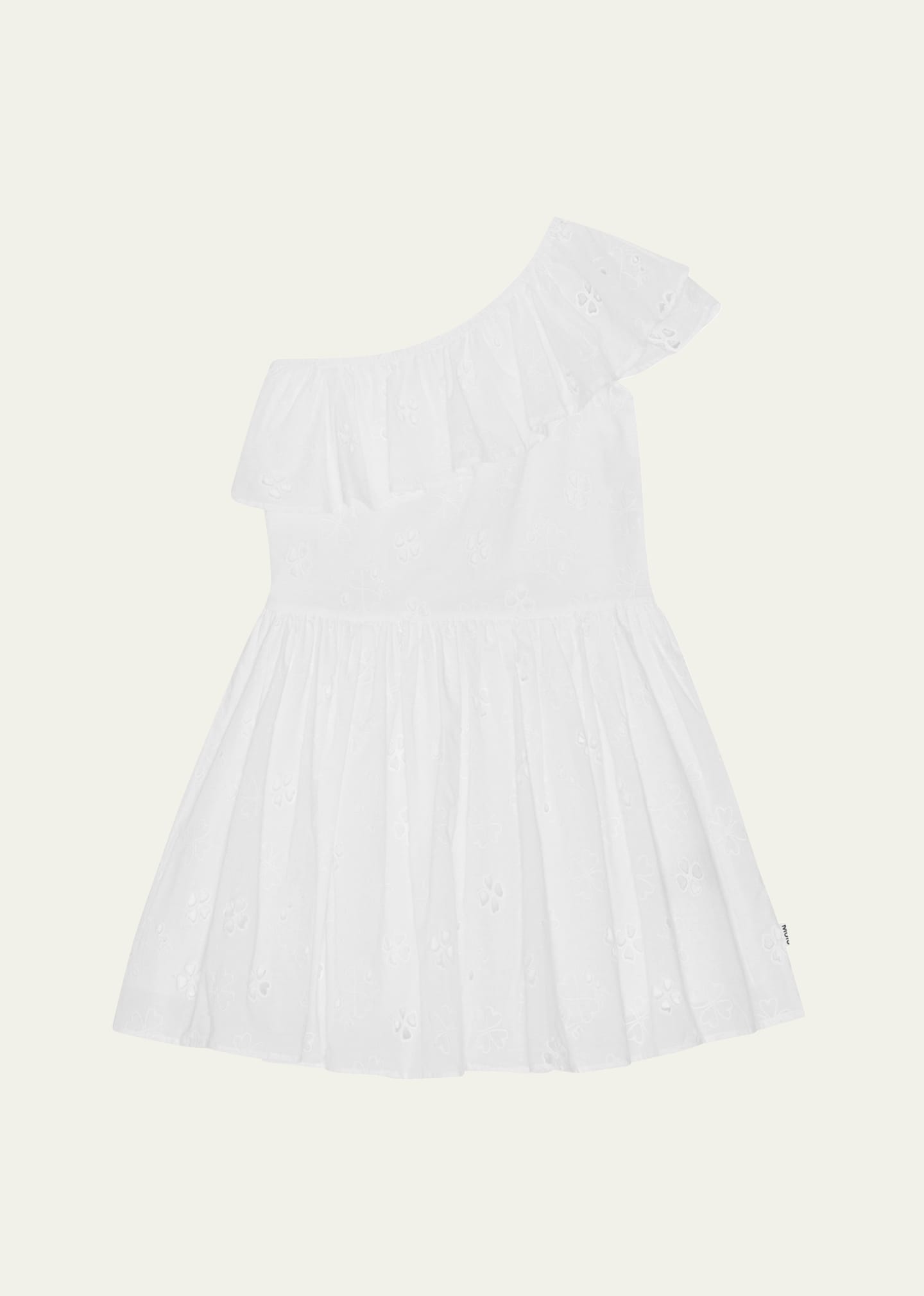 Molo Kids' Girl's Cay Embroidered Dress In White