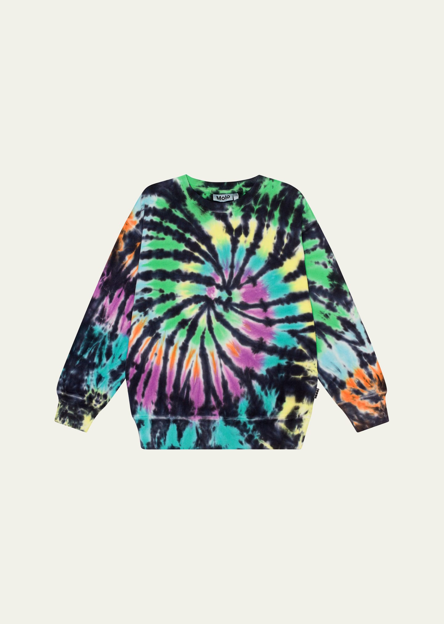 Shop Molo Boy's Memphis Graphic Tie Dye Sweatshirt In Colourful Dye
