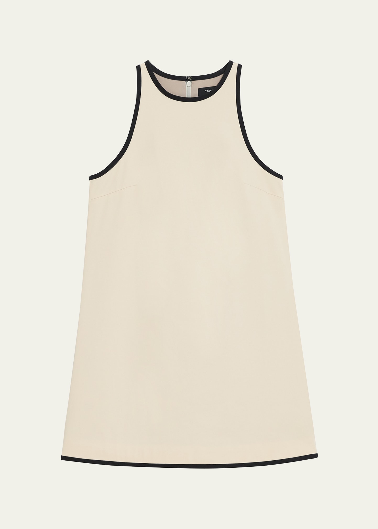Shop Theory Clean Shift Sleeveless Mini Dress In Sandblack