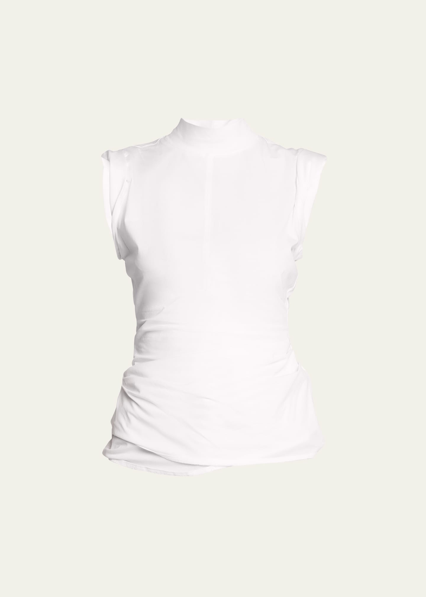 Shop 3.1 Phillip Lim Draped Mock-neck Tank Top In White
