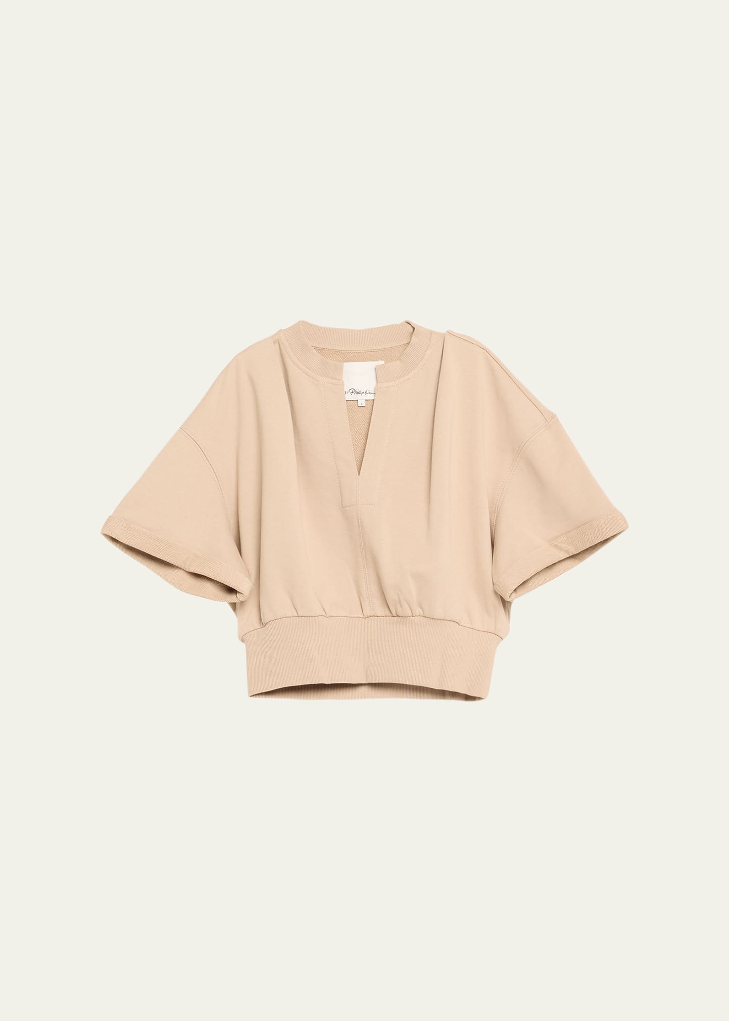 Short-Sleeve Cropped Sweatshirt