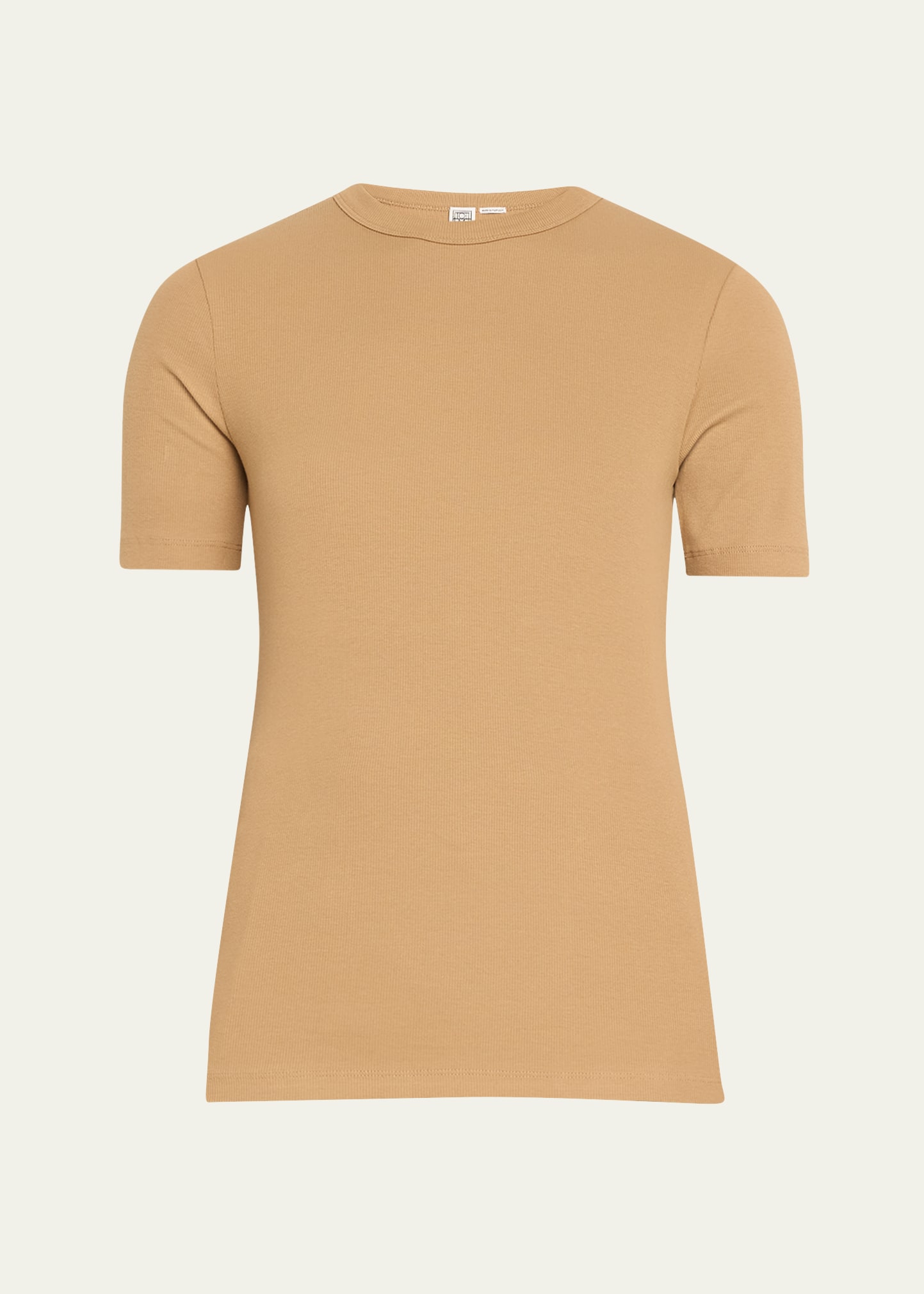 Totême Toteme Women Classic Rib Tee In Dark Beige