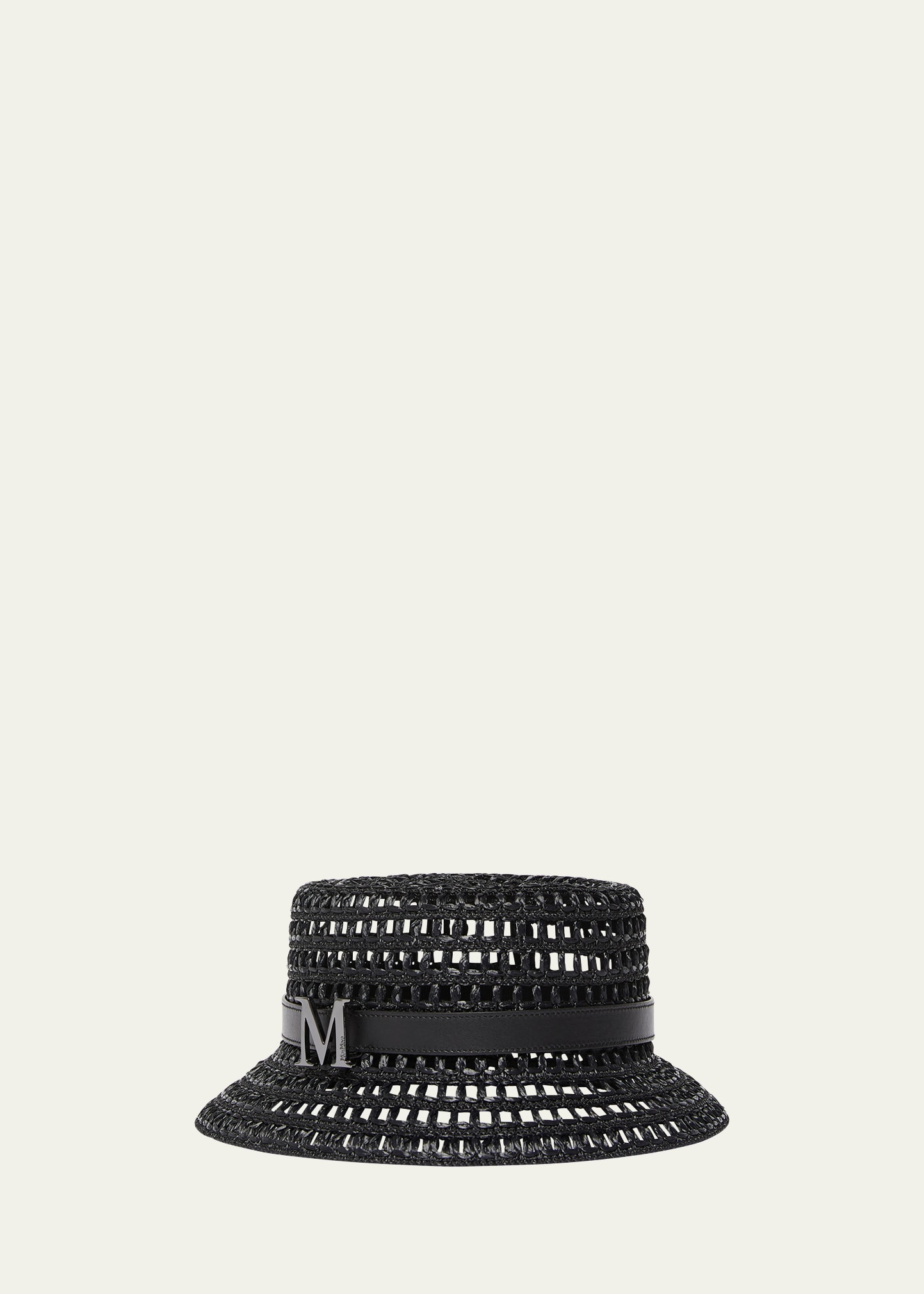 Shop Max Mara Uccio Belted Bucket Hat In 002 Black