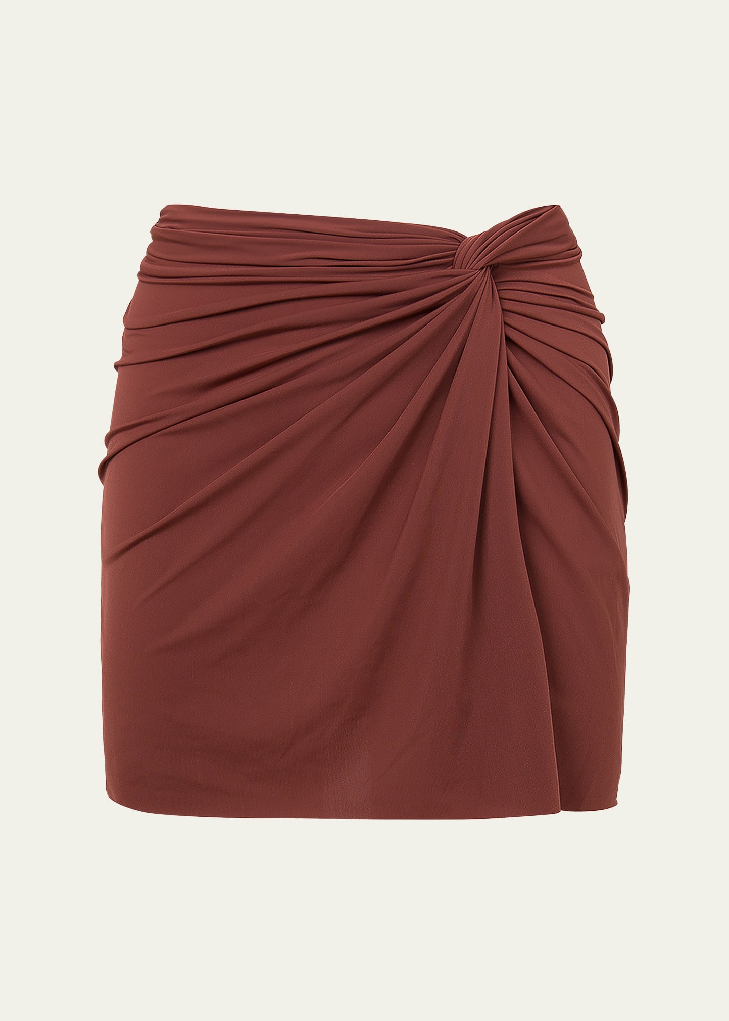 Shop Vix Solid Karen Mini Skirt Coverup In Nutshell