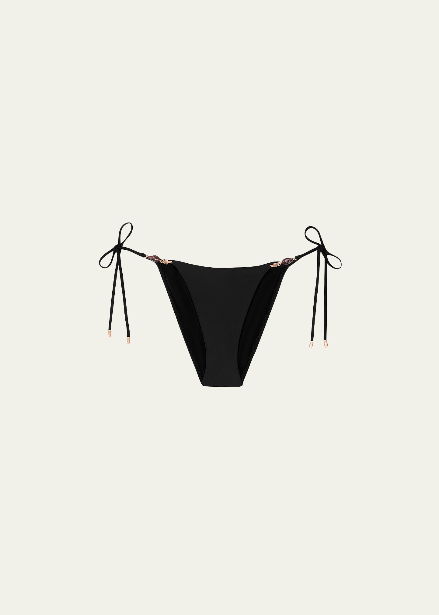 Shop Vix Solid Kaia Tie-side Full Bikini Bottoms In Black