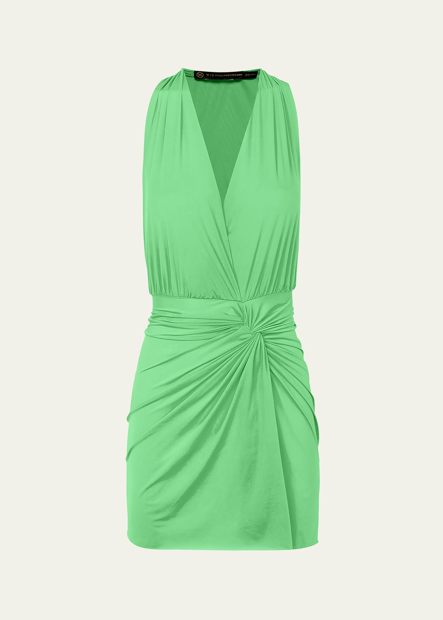 Shop Vix Solid Karina Mini Dress Coverup In Seaside