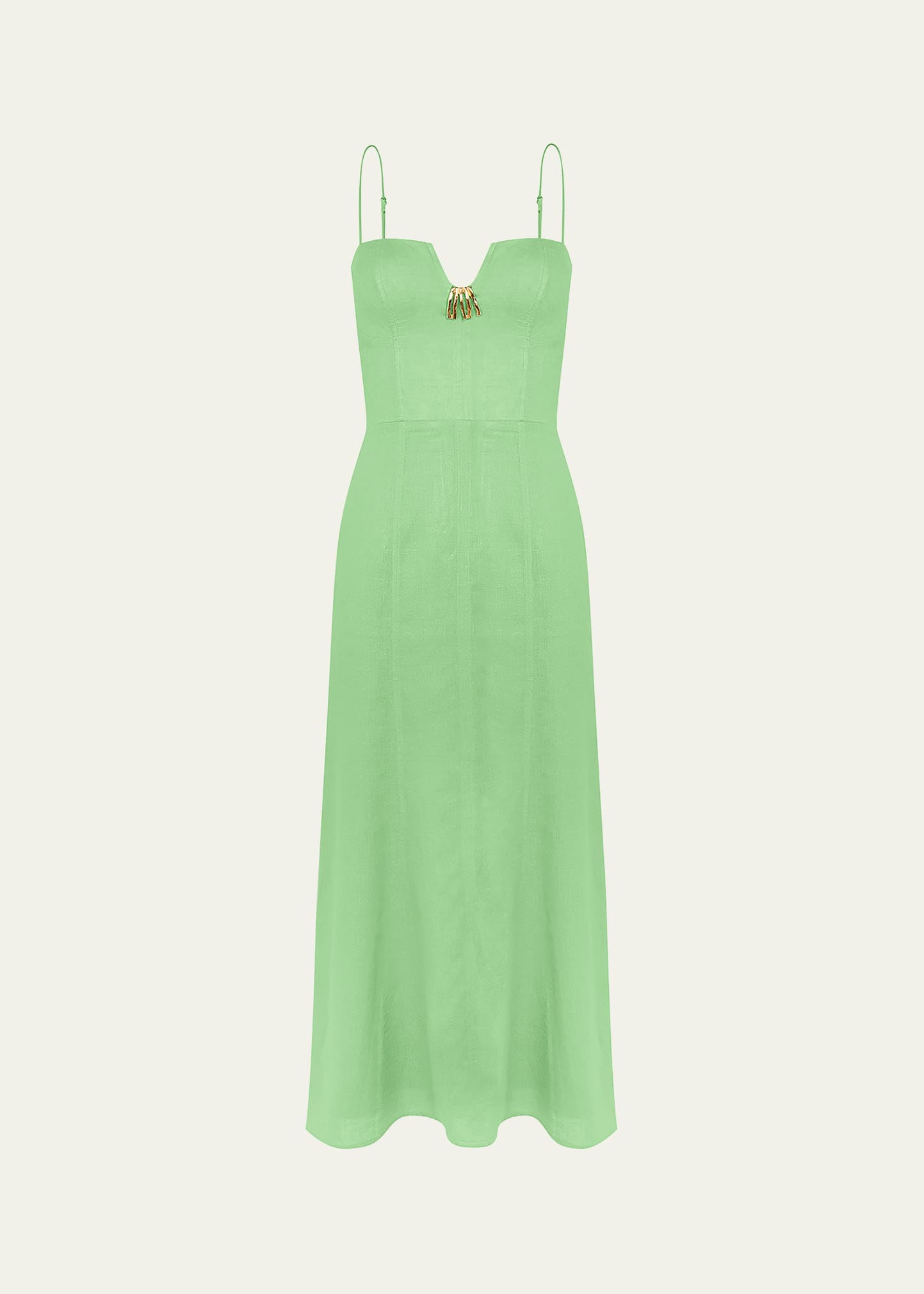 Shop Vix Solid Lilith Maxi Dress In Seaside