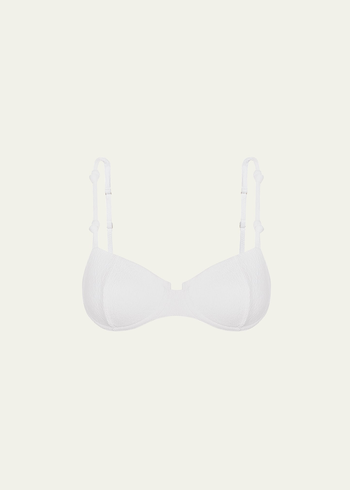 Shop Vix Firenze Edie Nissi Bikini Top In Off White