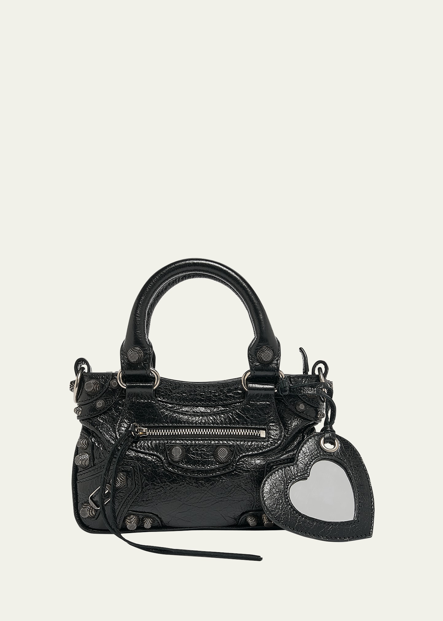 Shop Balenciaga Neo Cagole Mini Leather Tote Bag In 1000 Black
