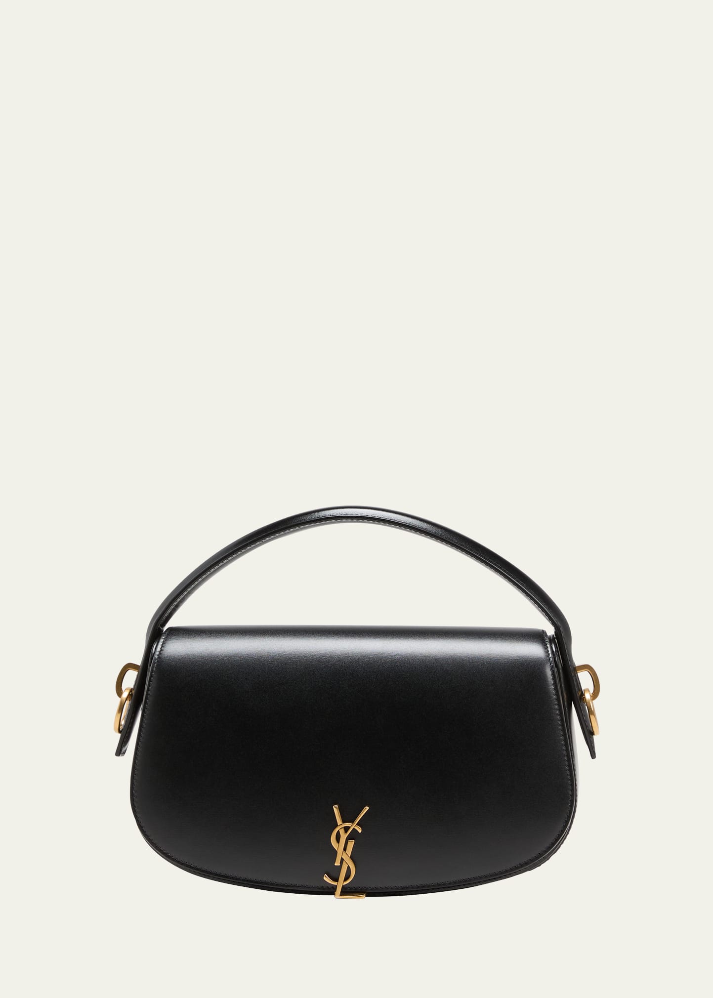 Shop Saint Laurent Ysl Flap Crossbody Bag In Leather In Black
